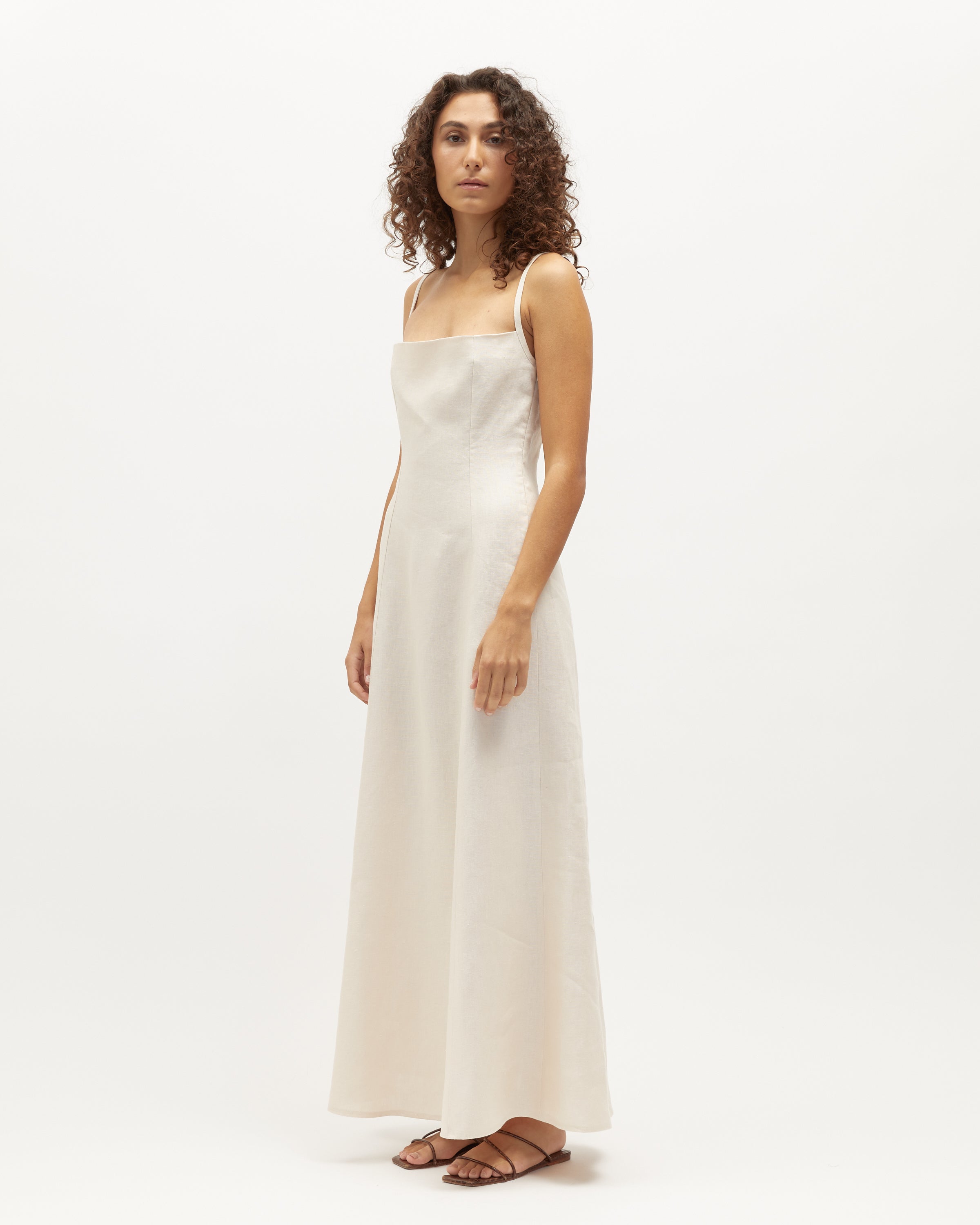 Kashmira Dress | Vanilla Heavy-Weight Linen $360