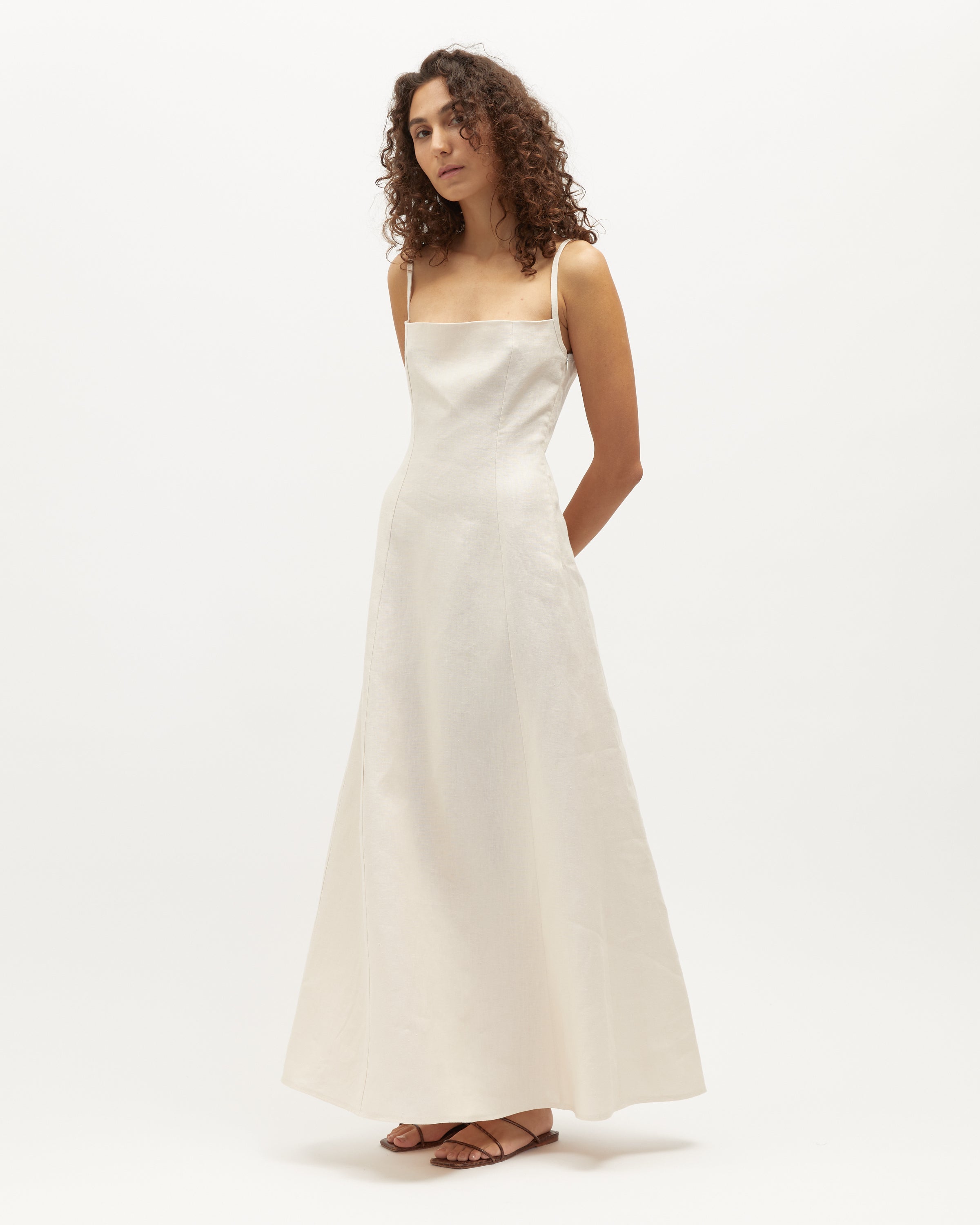 Kashmira Dress | Vanilla Heavy-Weight Linen $360