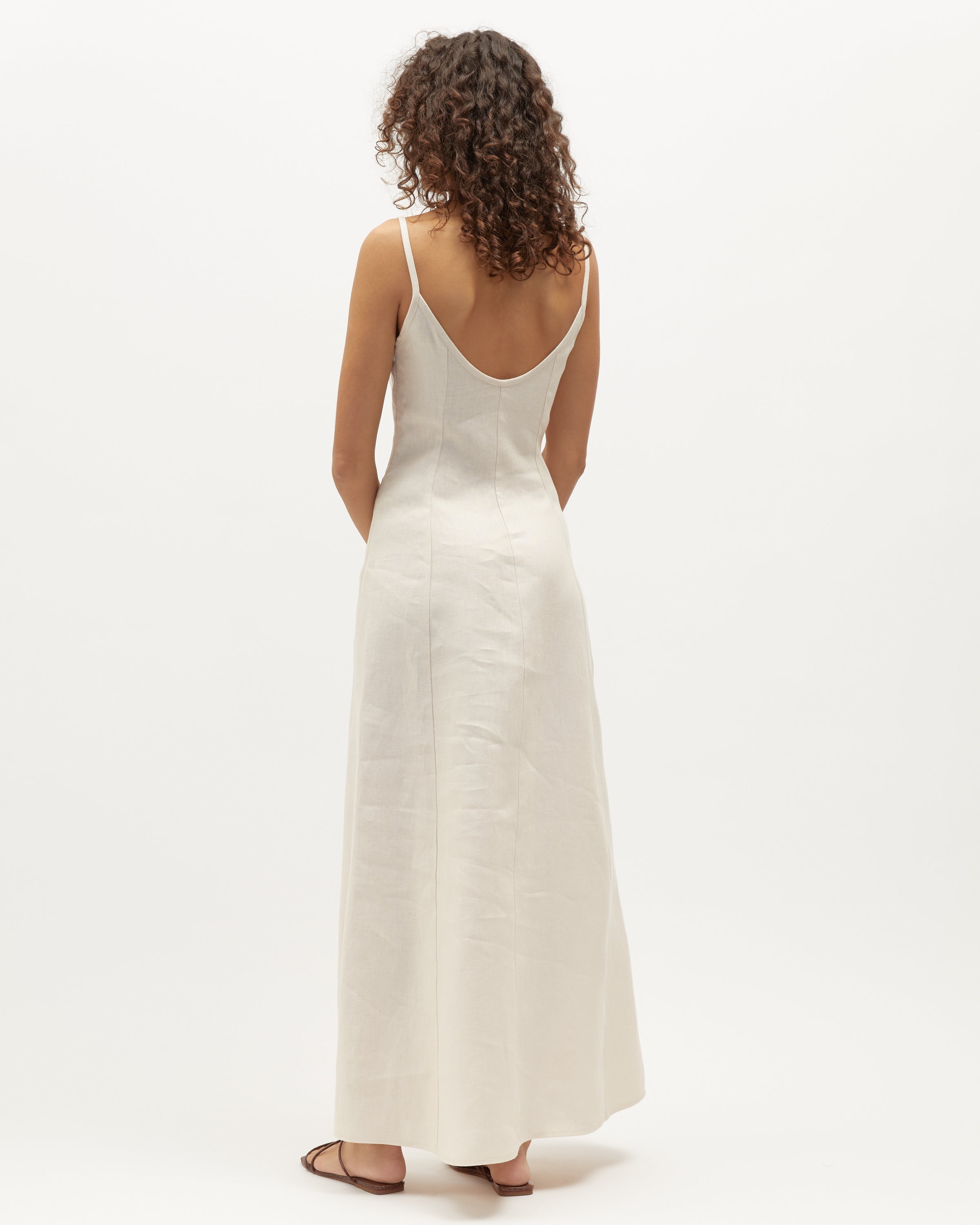 Kashmira Dress | Vanilla Heavy-Weight Linen $360