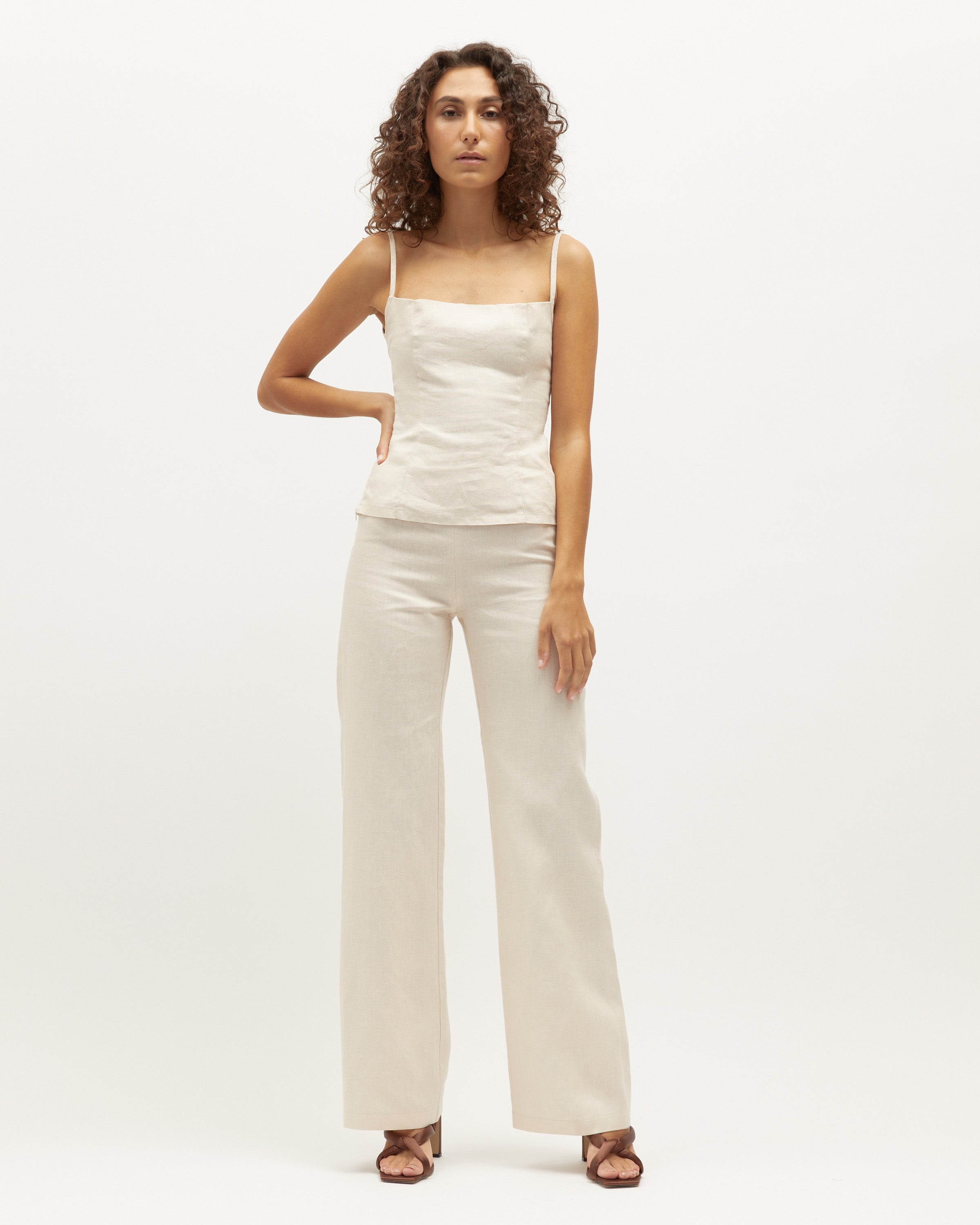 Sonia Pant | Vanilla Heavy-Weight Linen $280