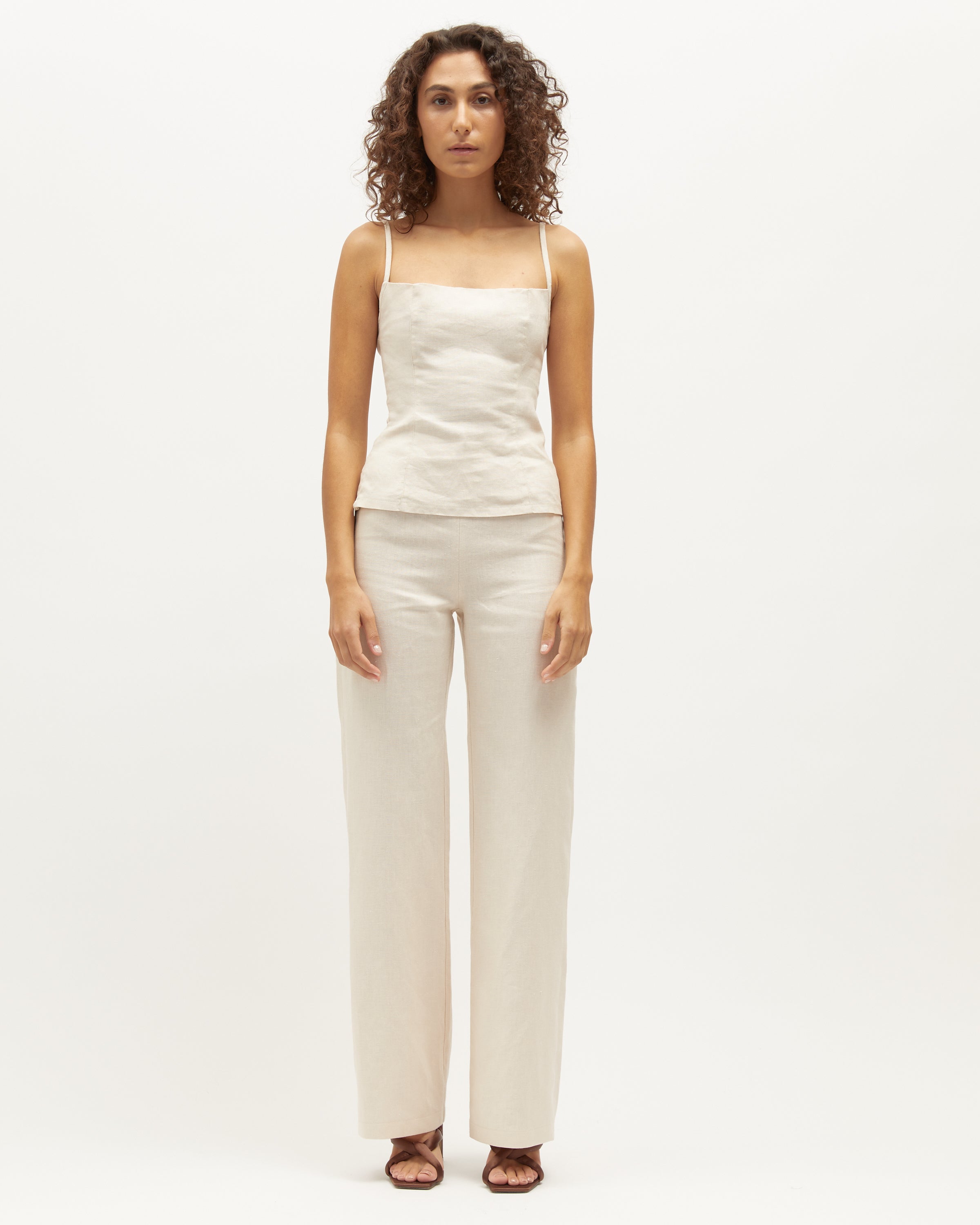 Kashmira Cami | Vanilla Heavy-Weight Linen $219