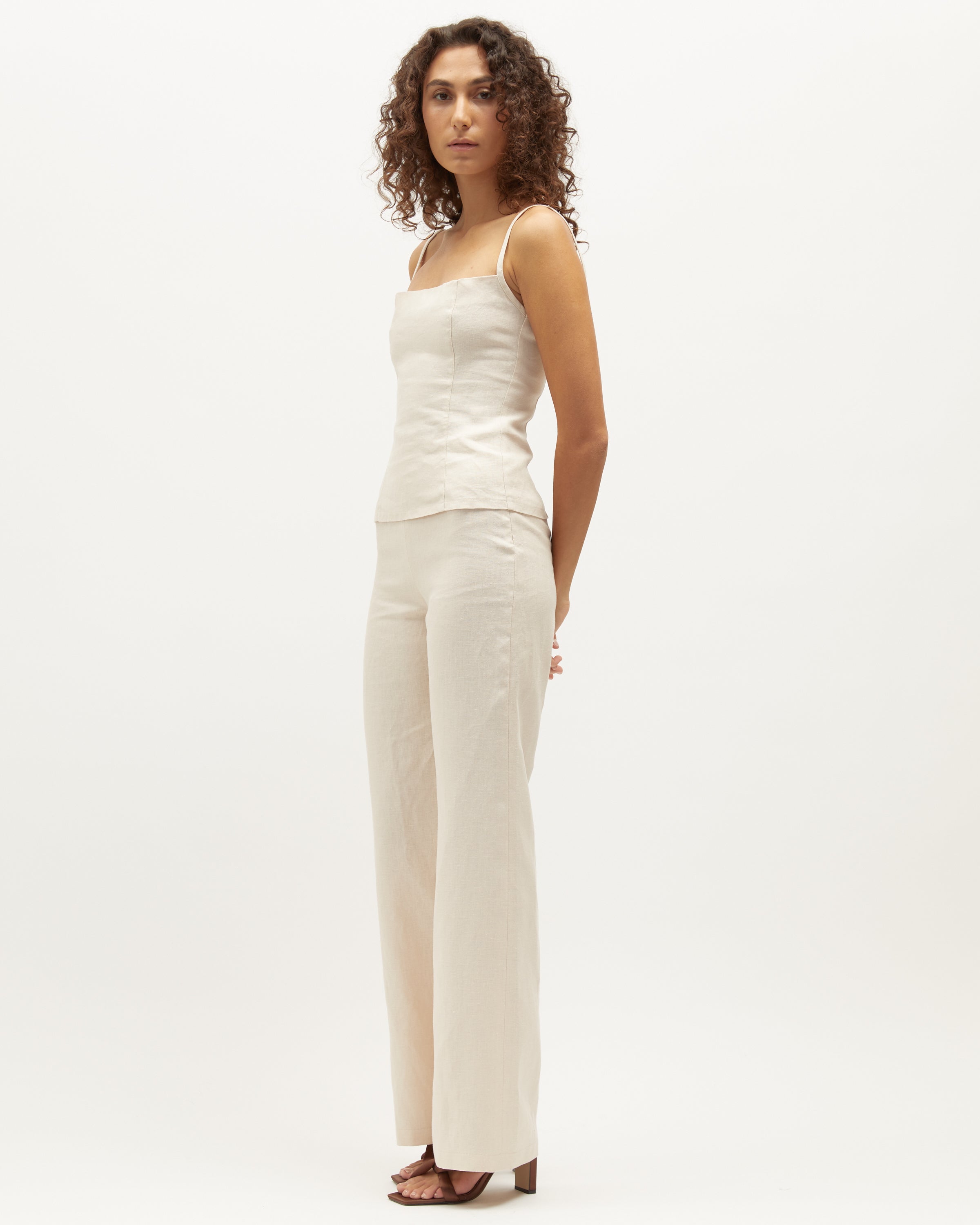 Sonia Pant | Vanilla Heavy-Weight Linen $280