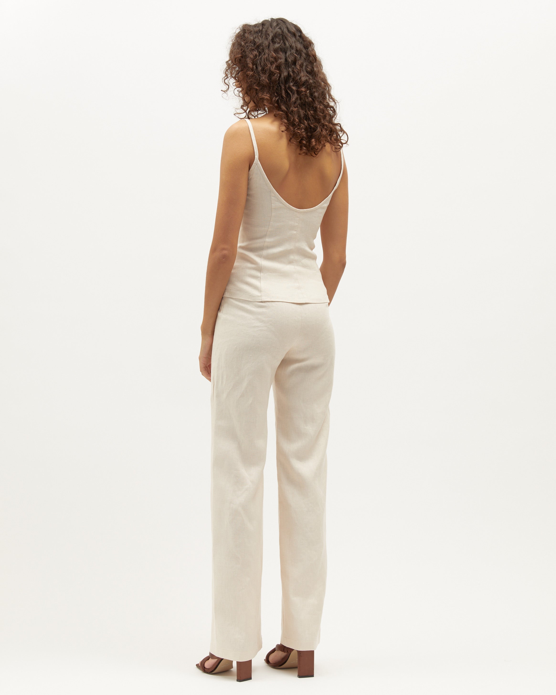 Kashmira Cami | Vanilla Heavy-Weight Linen $219
