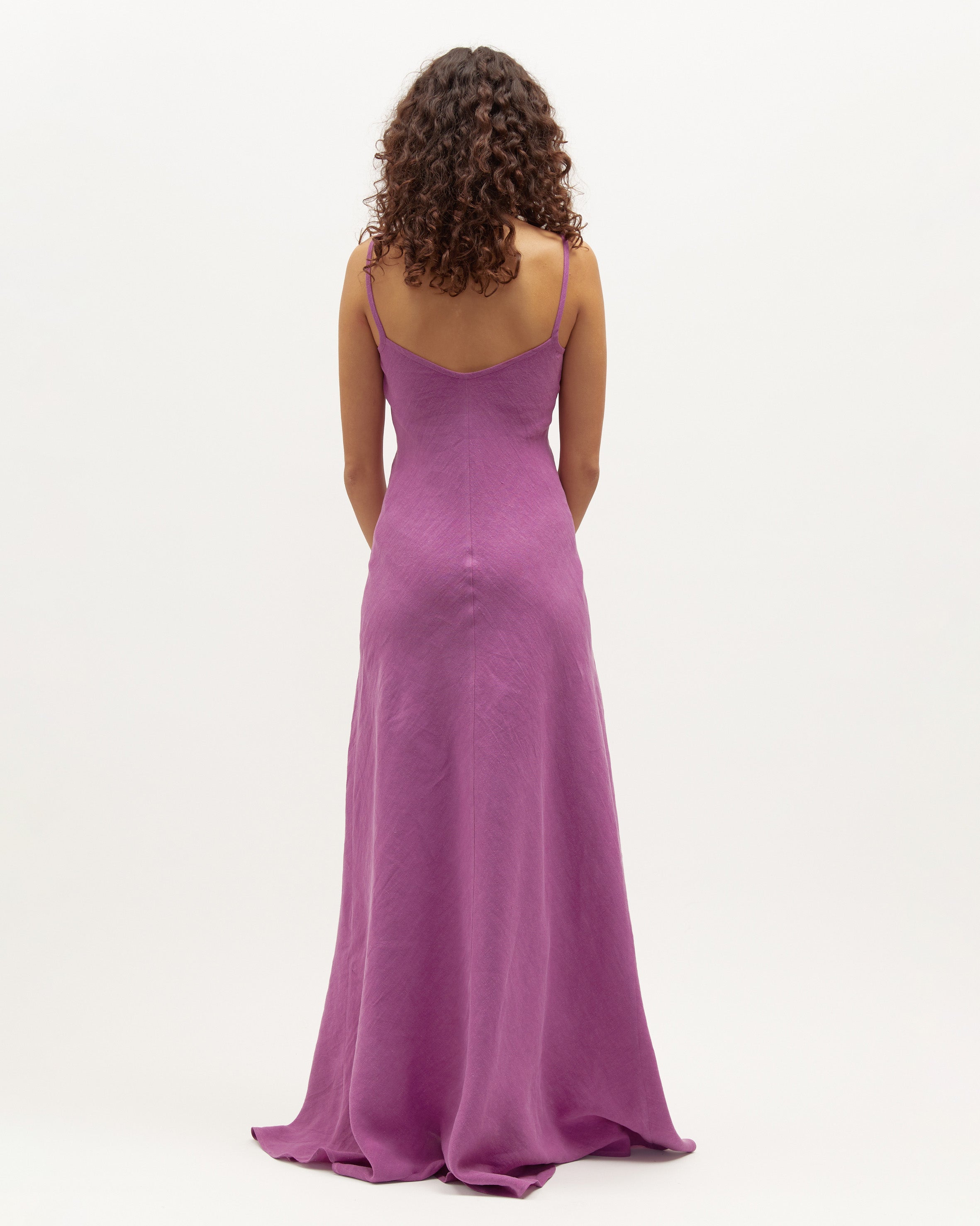 Sloane Dress | Berry Washed Linen $360