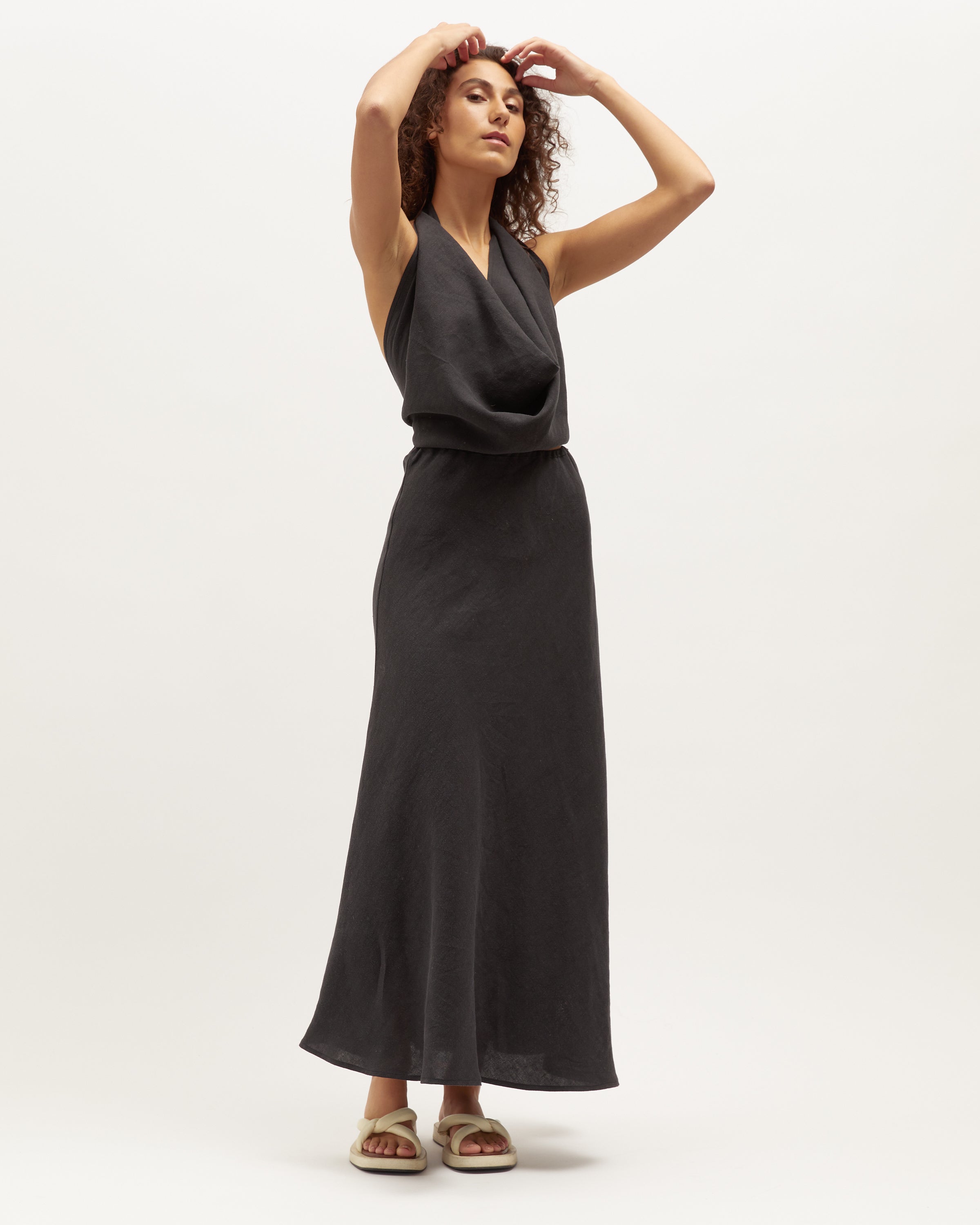 Emma Halter | Black Washed Linen $135