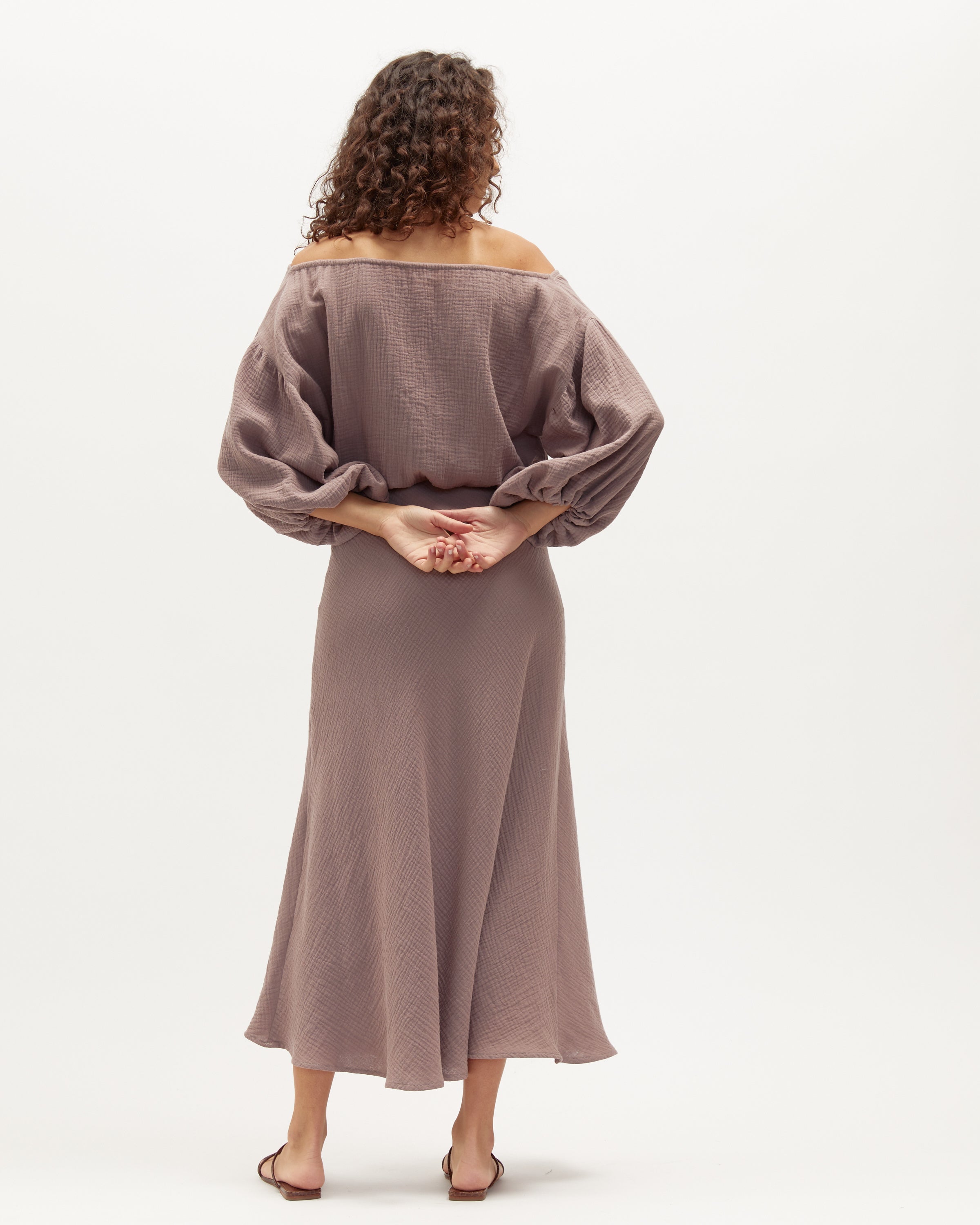 Louie Dress | Taupe Muslin $289