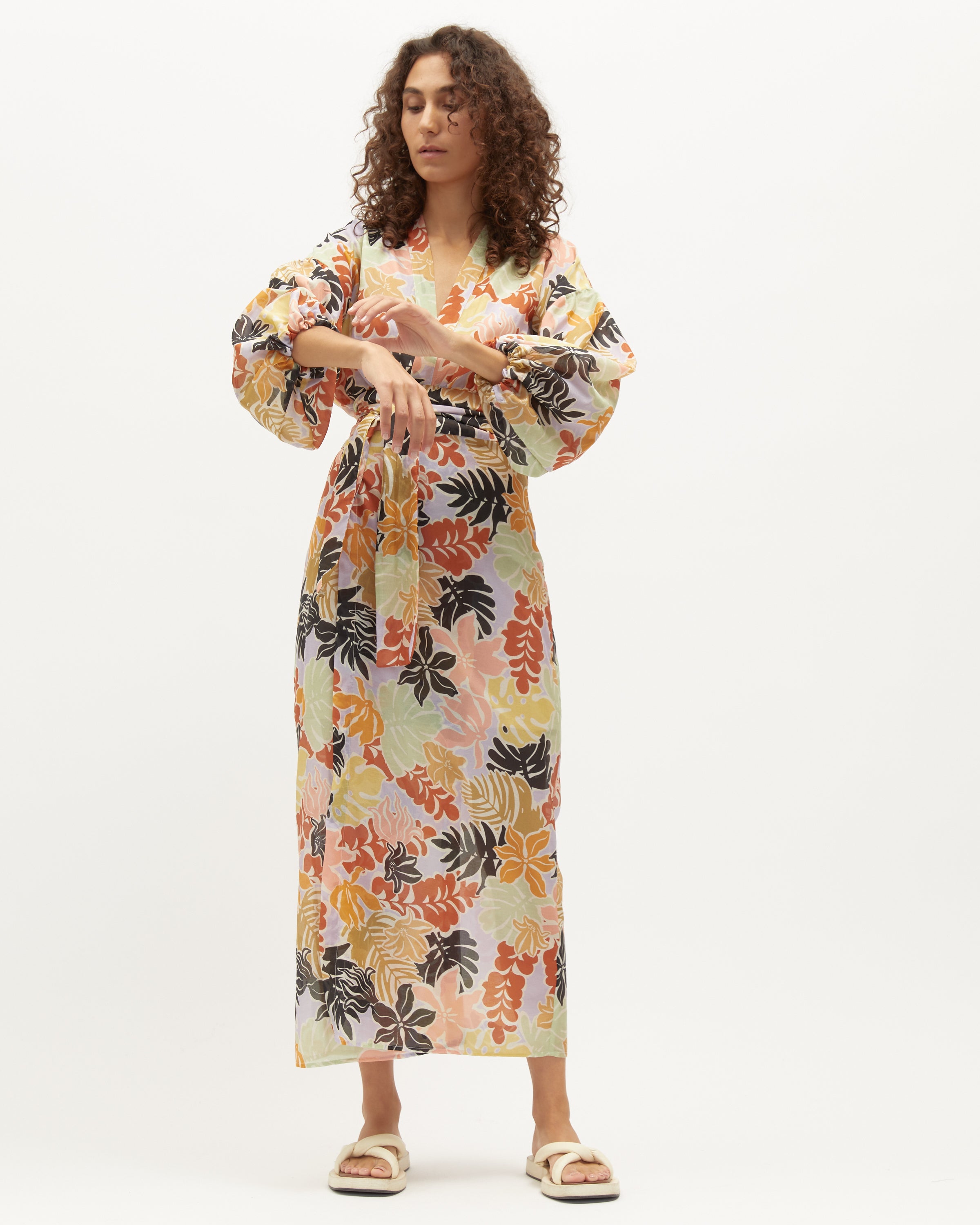 Isabel Wrap Dress | Louise Floral $495