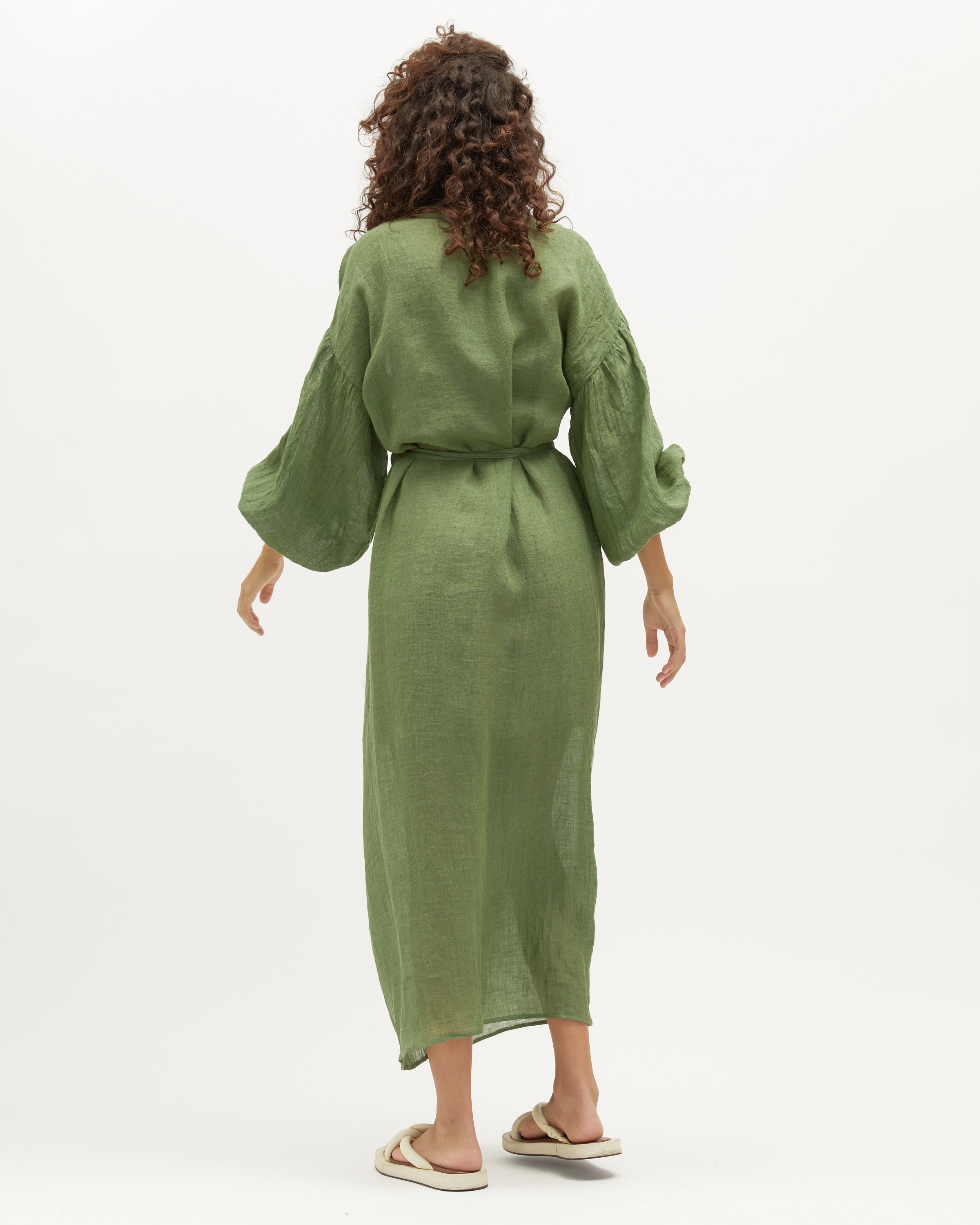 Tilly Wrap Dress | Pine & Black Gauze $389