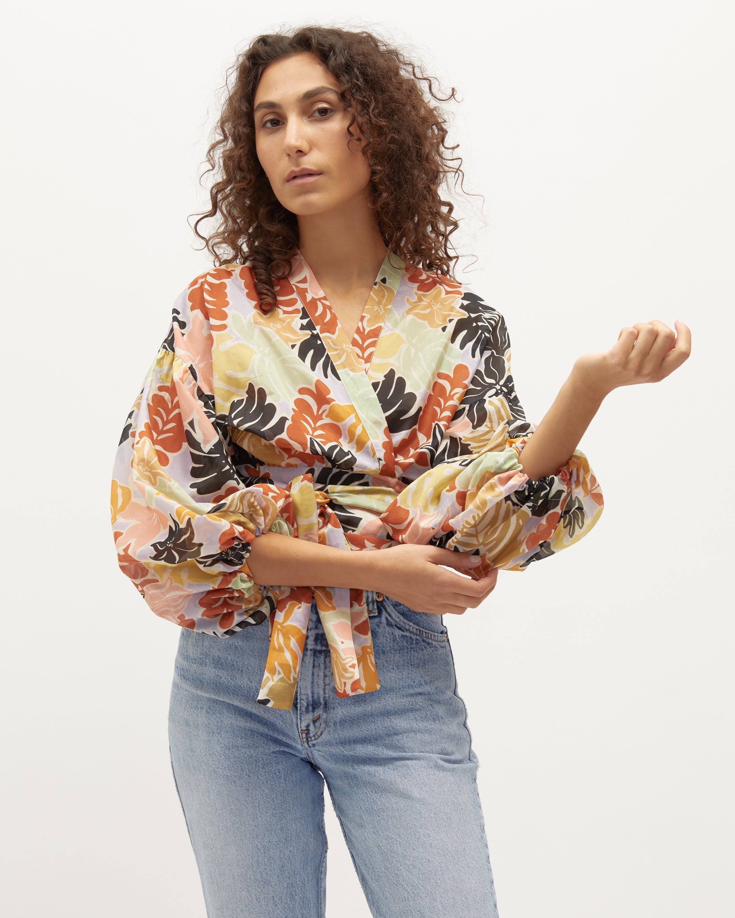 Isabel Wrap Top | Louise Floral $299