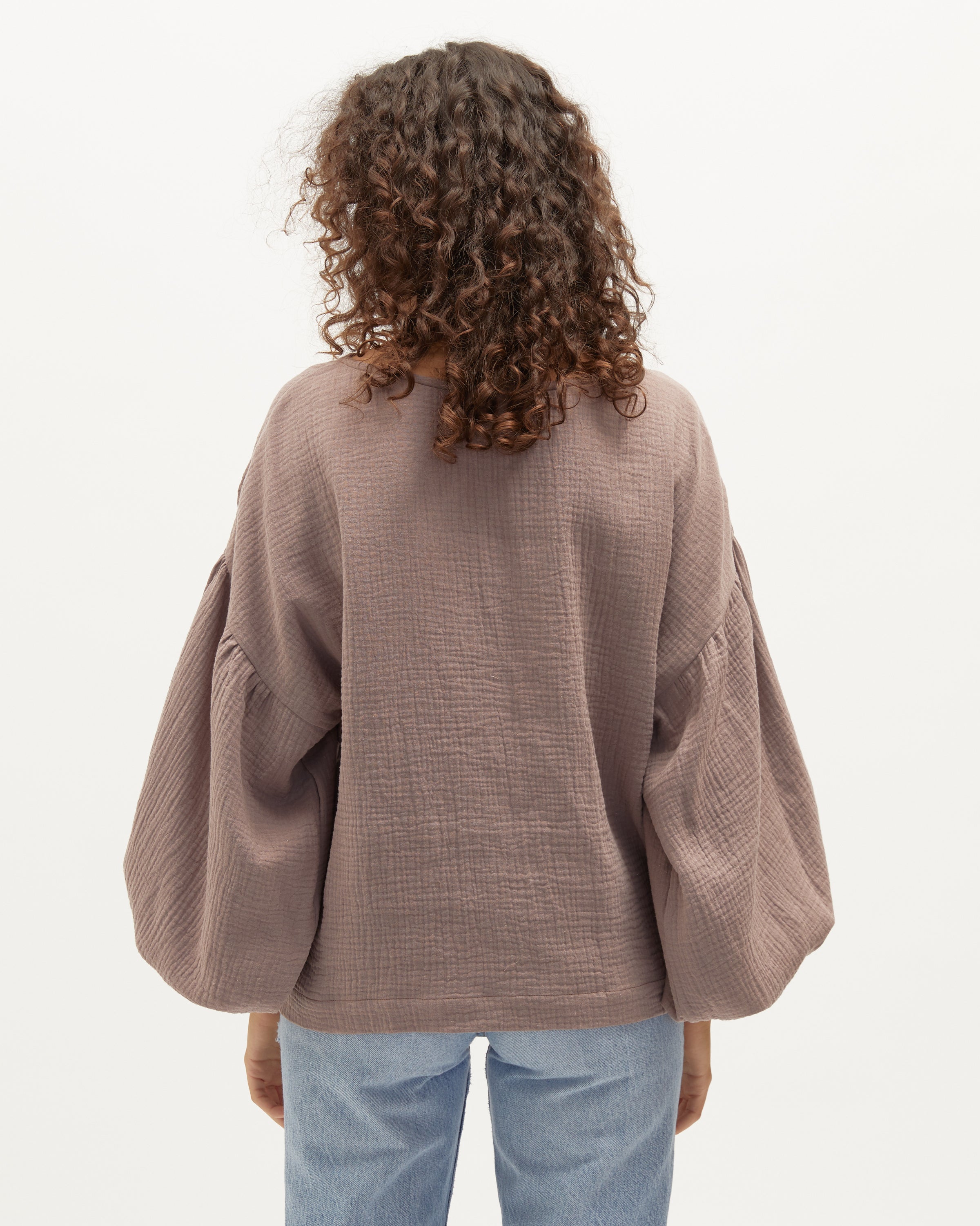 Bella Blouse | Taupe Muslin $199