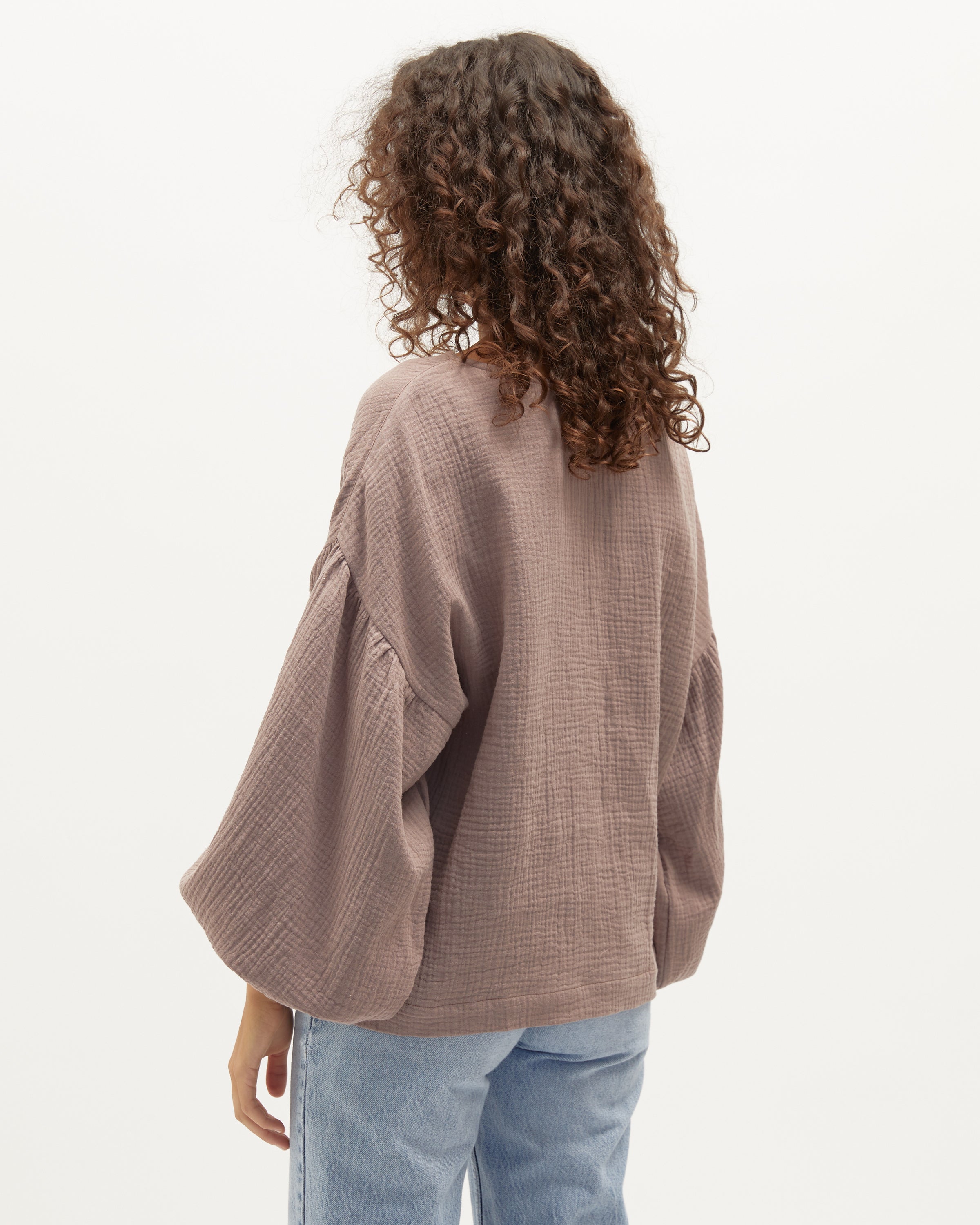 Bella Blouse | Taupe Muslin $199