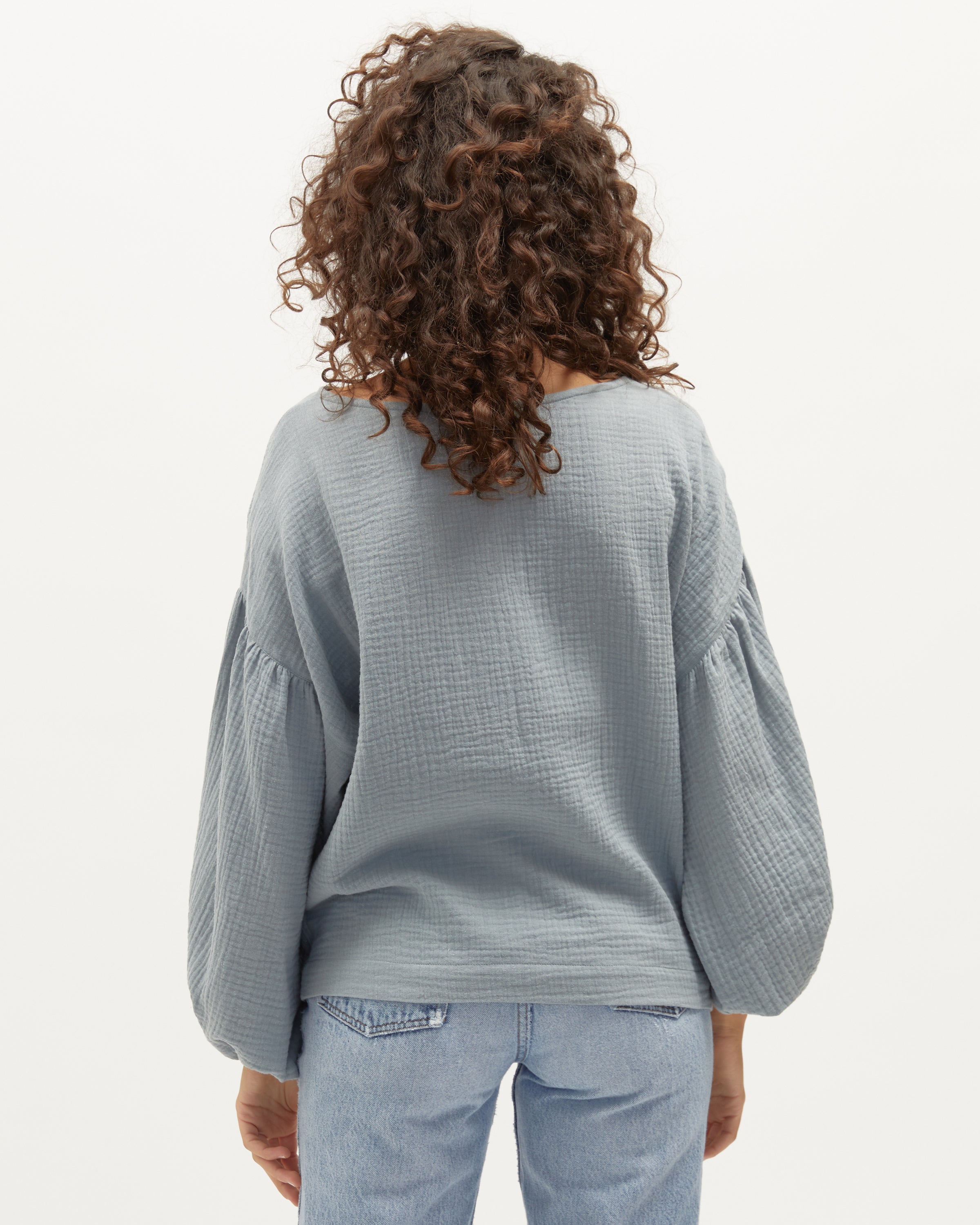 Bella Blouse | Seafoam Muslin $199