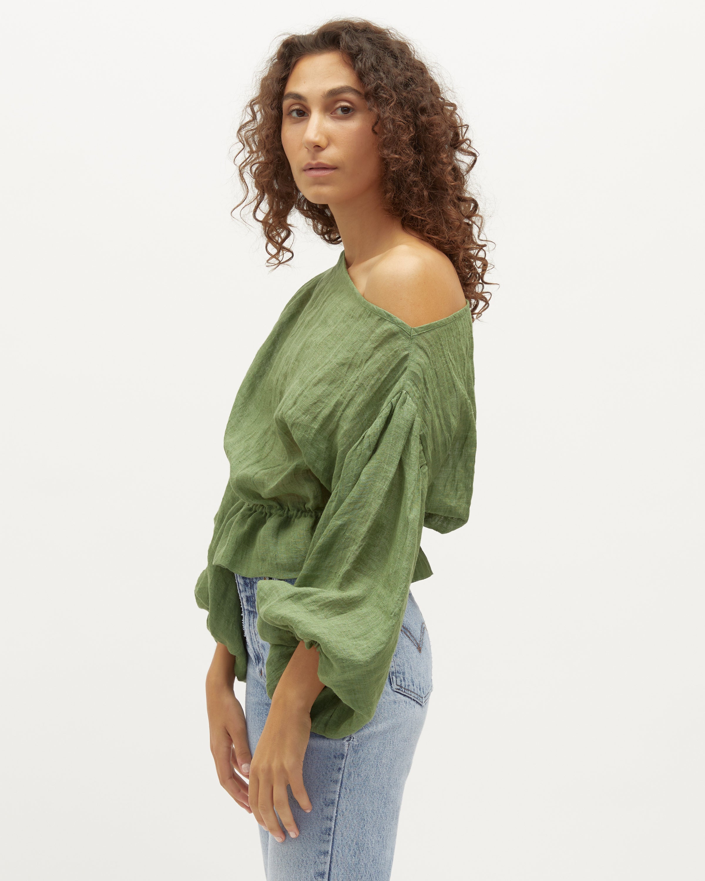 Anna Frill | Pine & Black Gauze $245