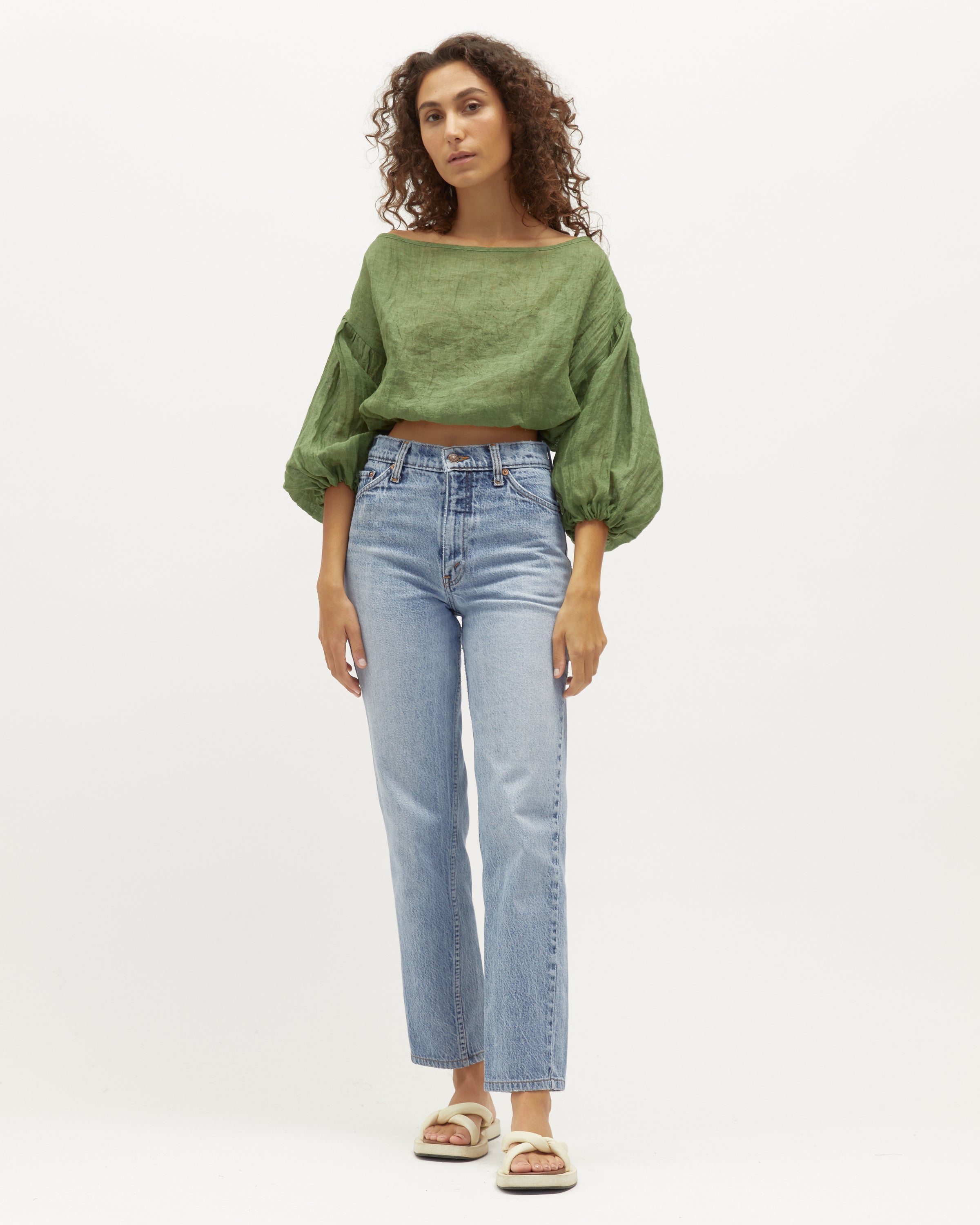 Louie Crop | Pine & Black Gauze $245