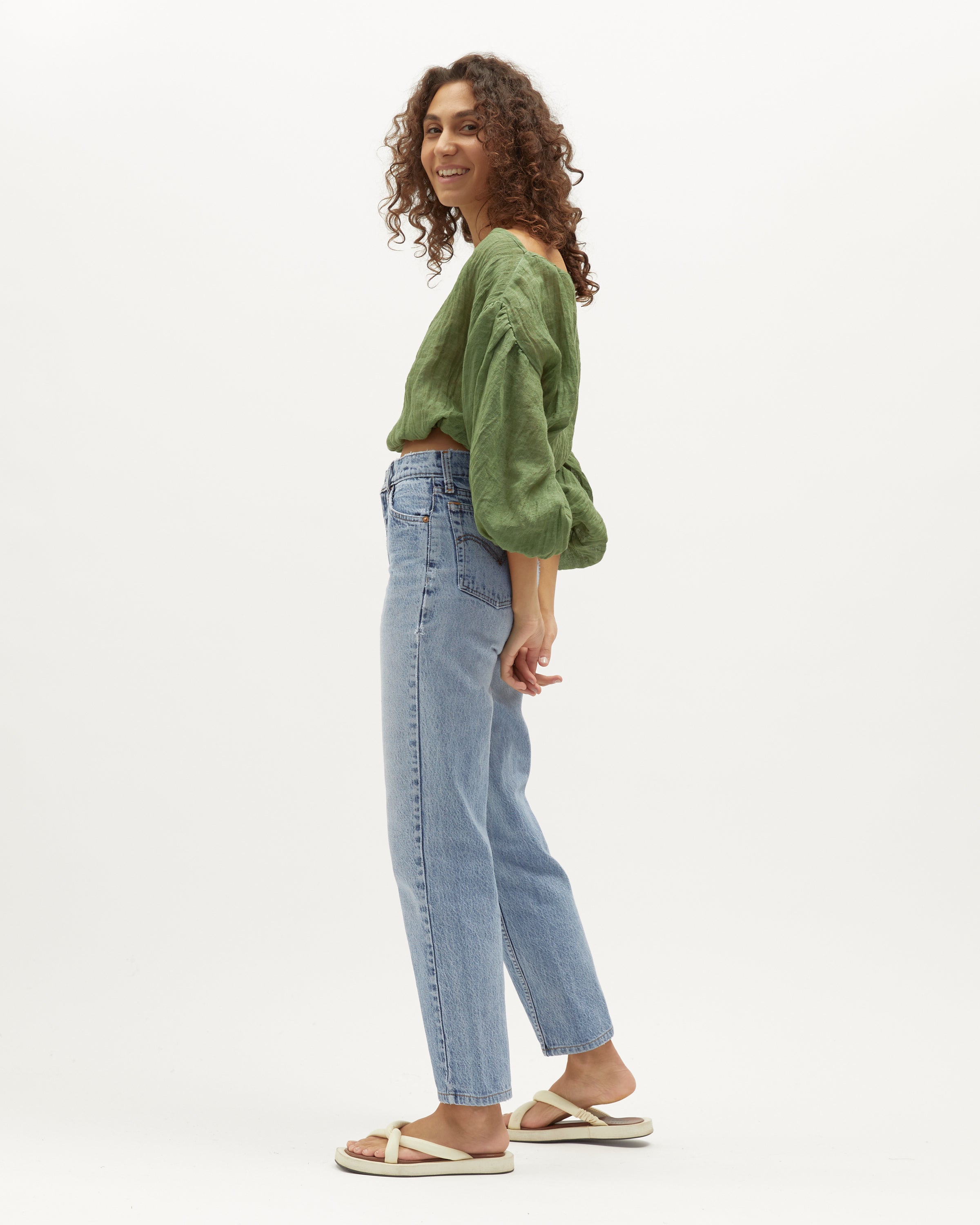 Louie Crop | Pine & Black Gauze $245