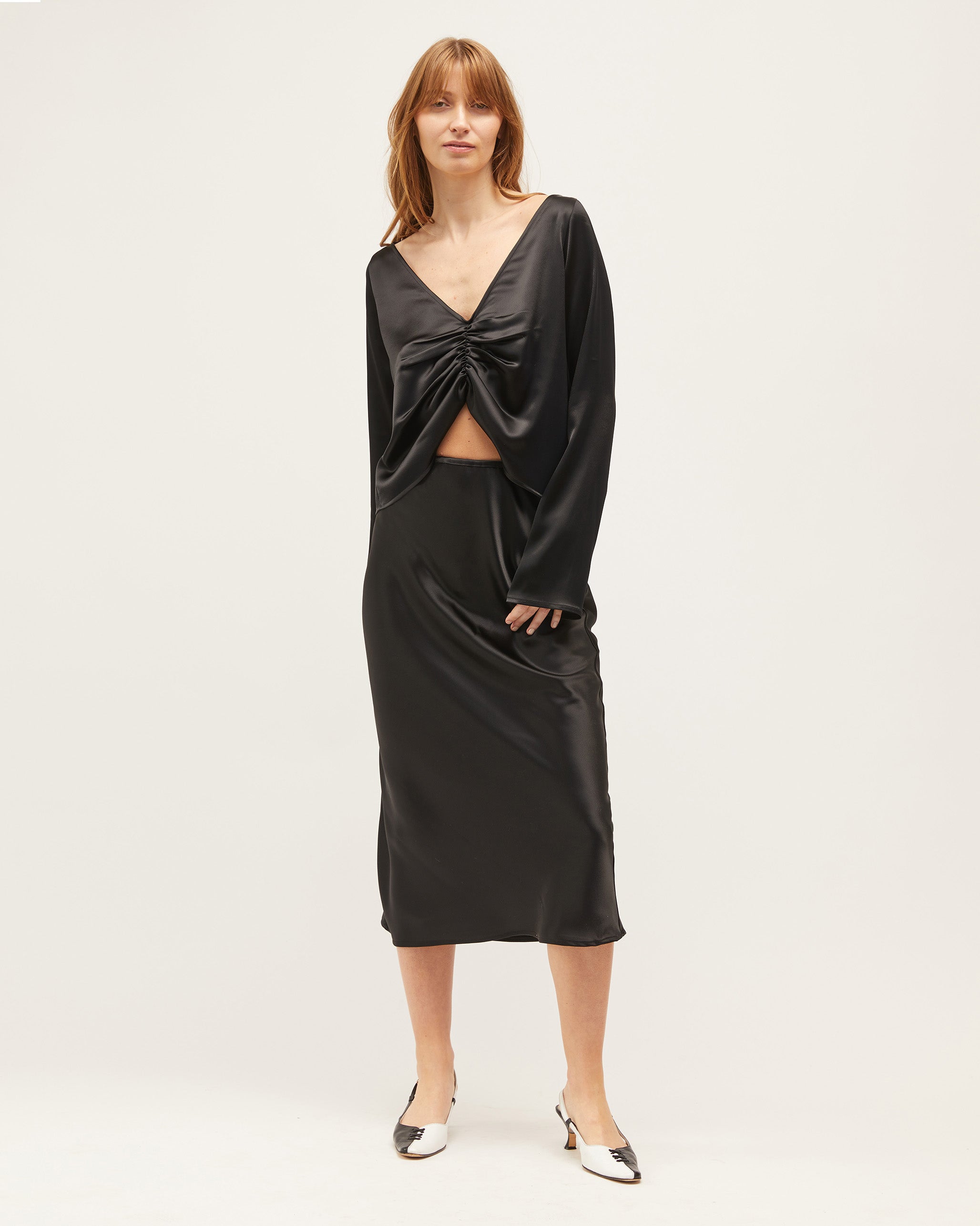 Harriet Bias Skirt | Black $255
