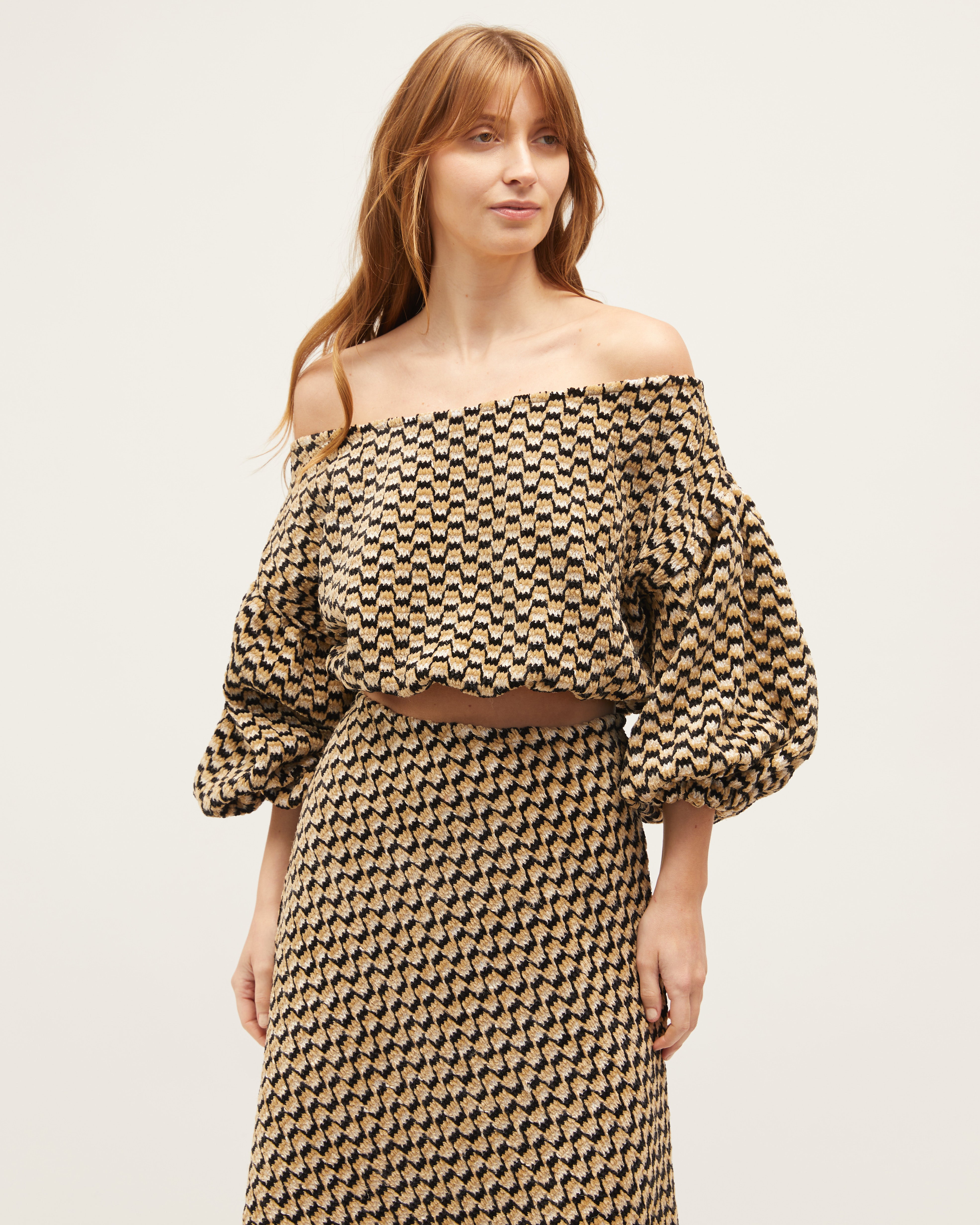 Louie Crop | Zig-Zag Velvet $269