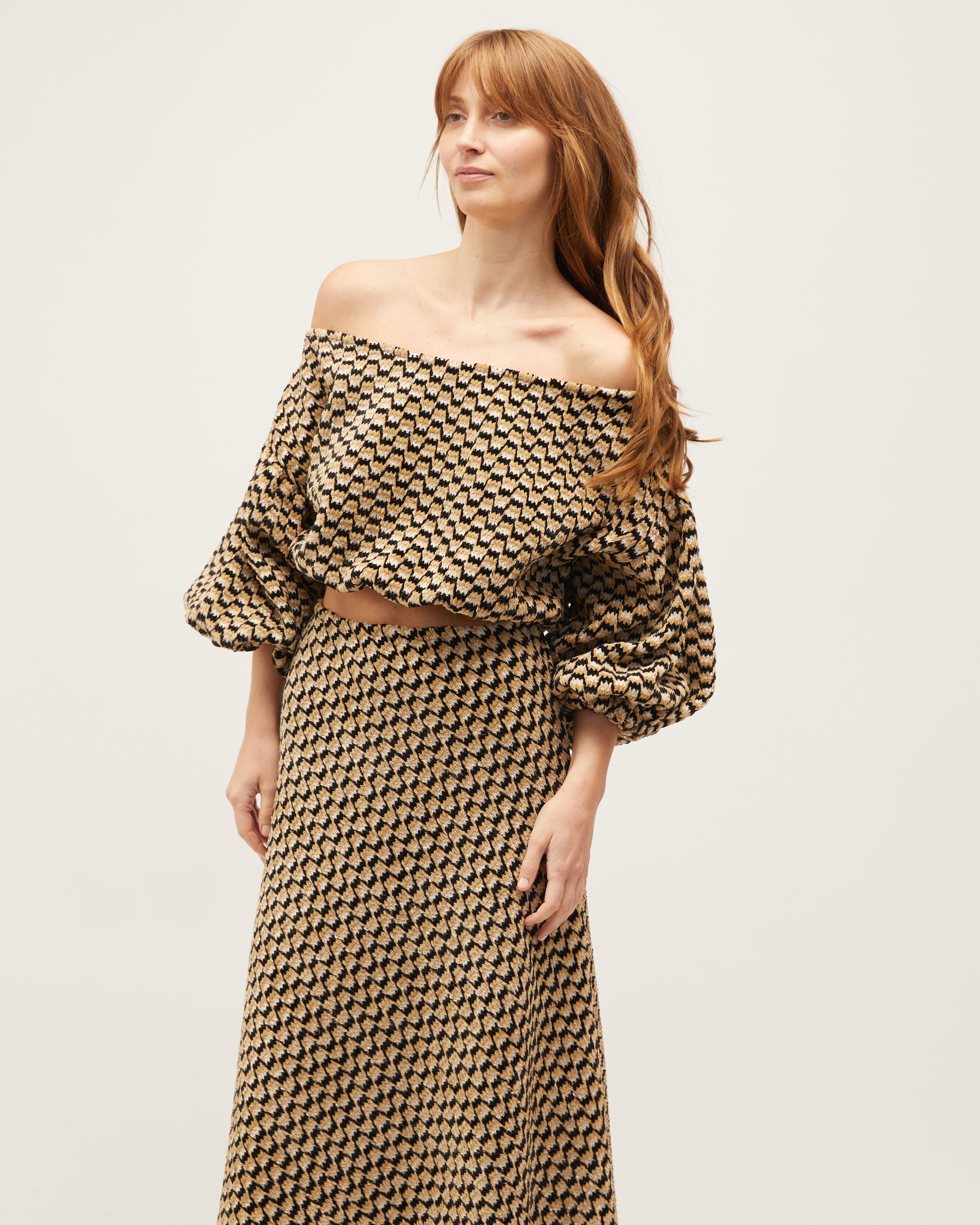 Louie Crop | Zig-Zag Velvet $269
