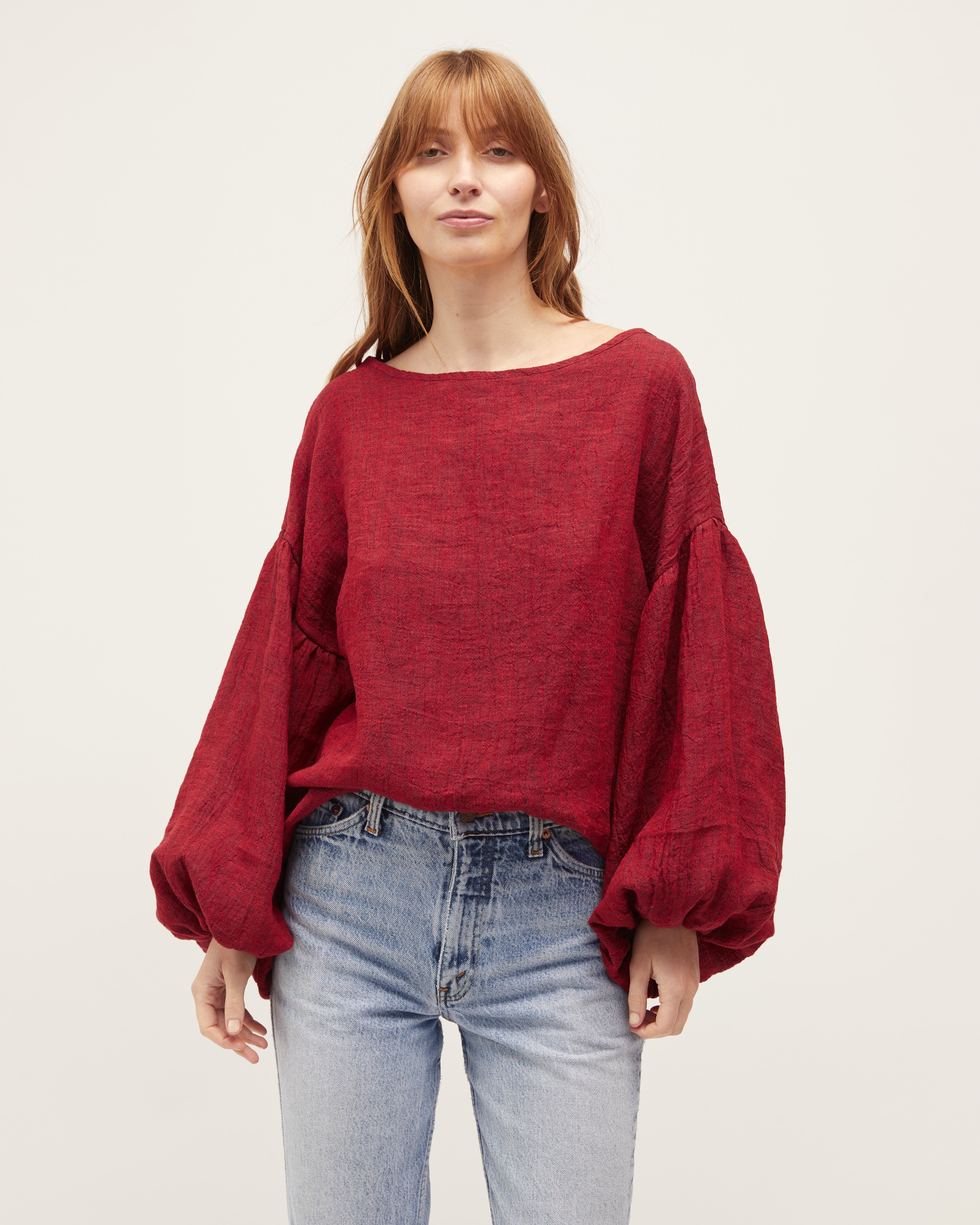 Bella Blouse | Red Shot $245