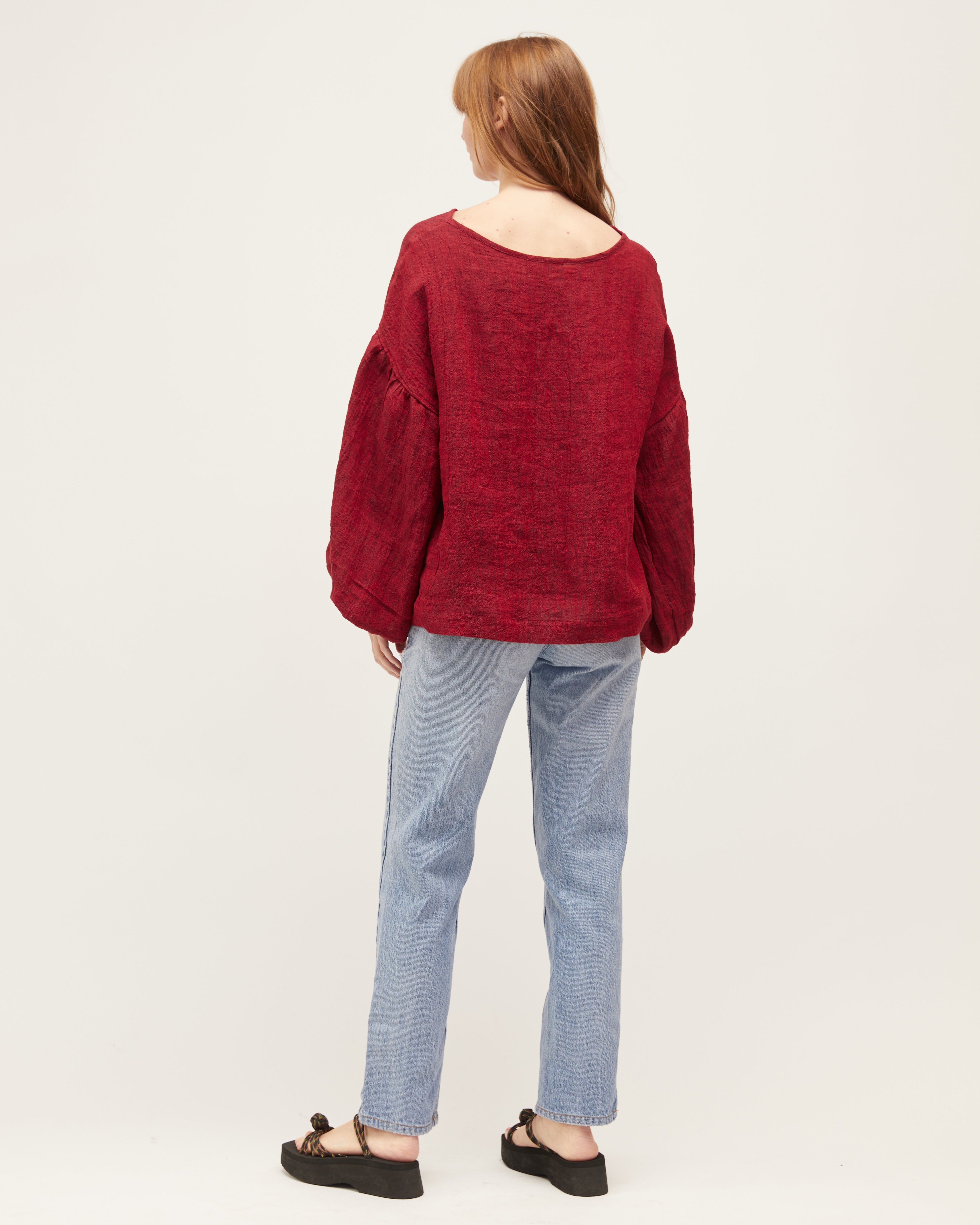 Bella Blouse | Red Shot $245