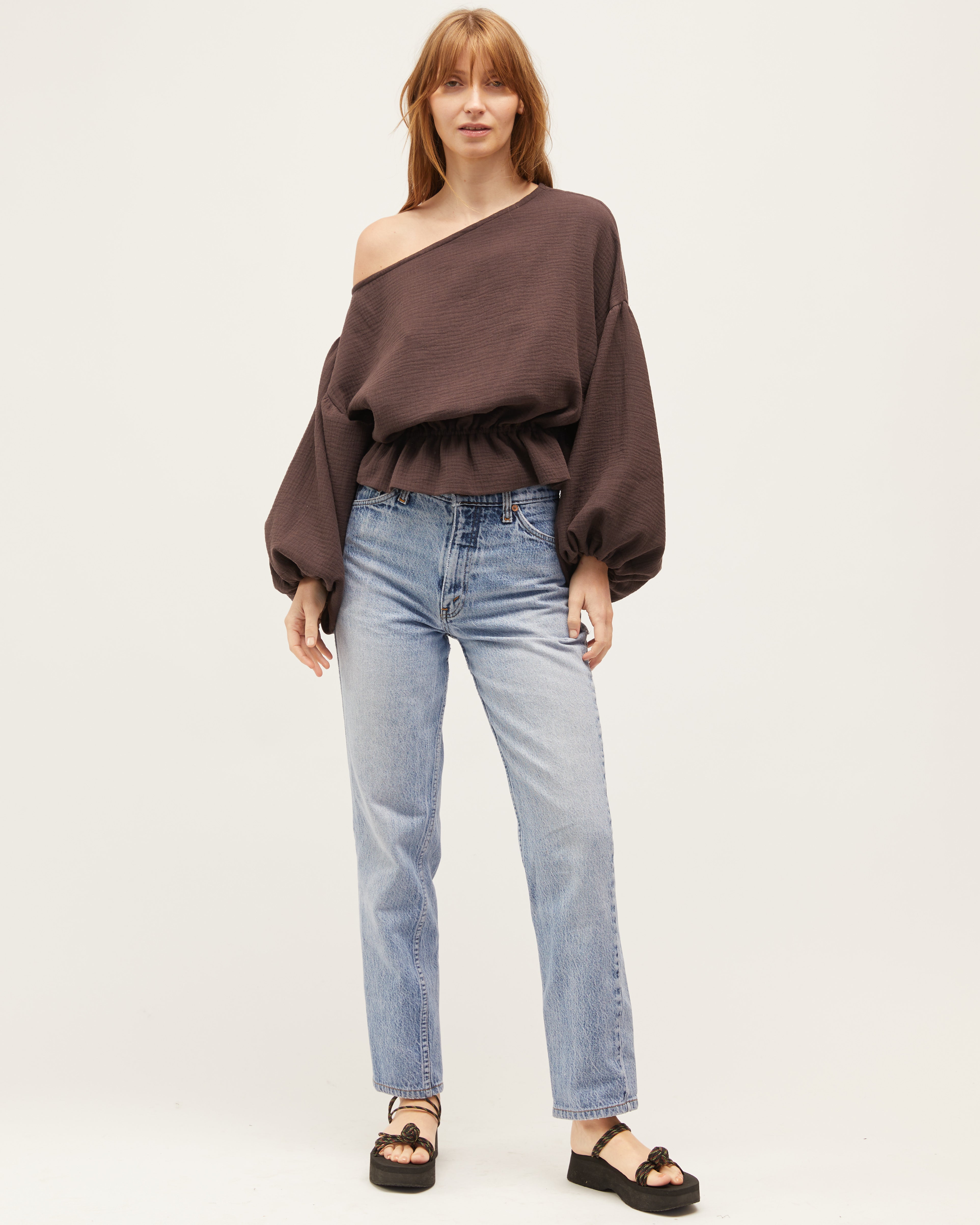 Anna Frill Blouse | Espresso $199