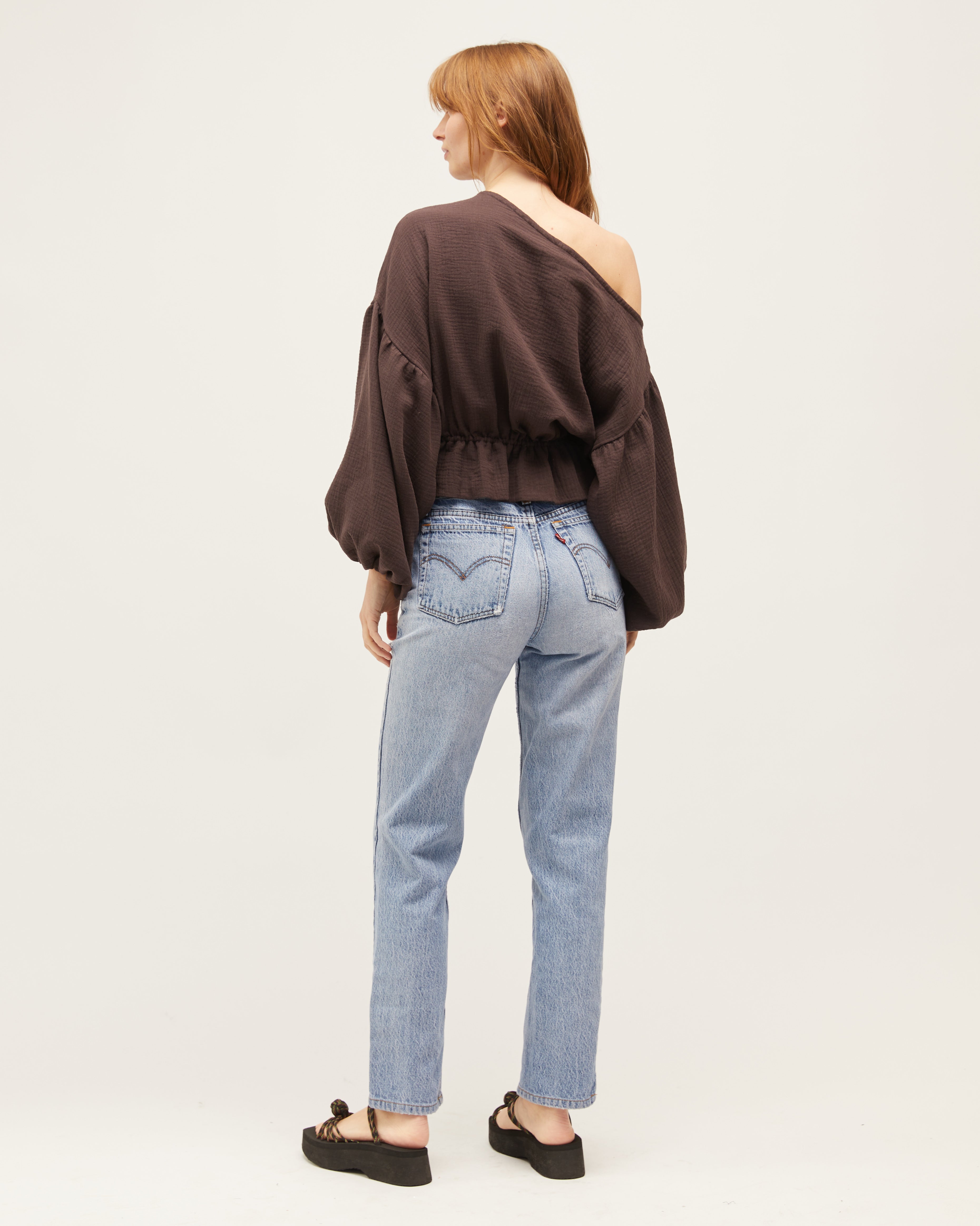 Anna Frill Blouse | Espresso $199