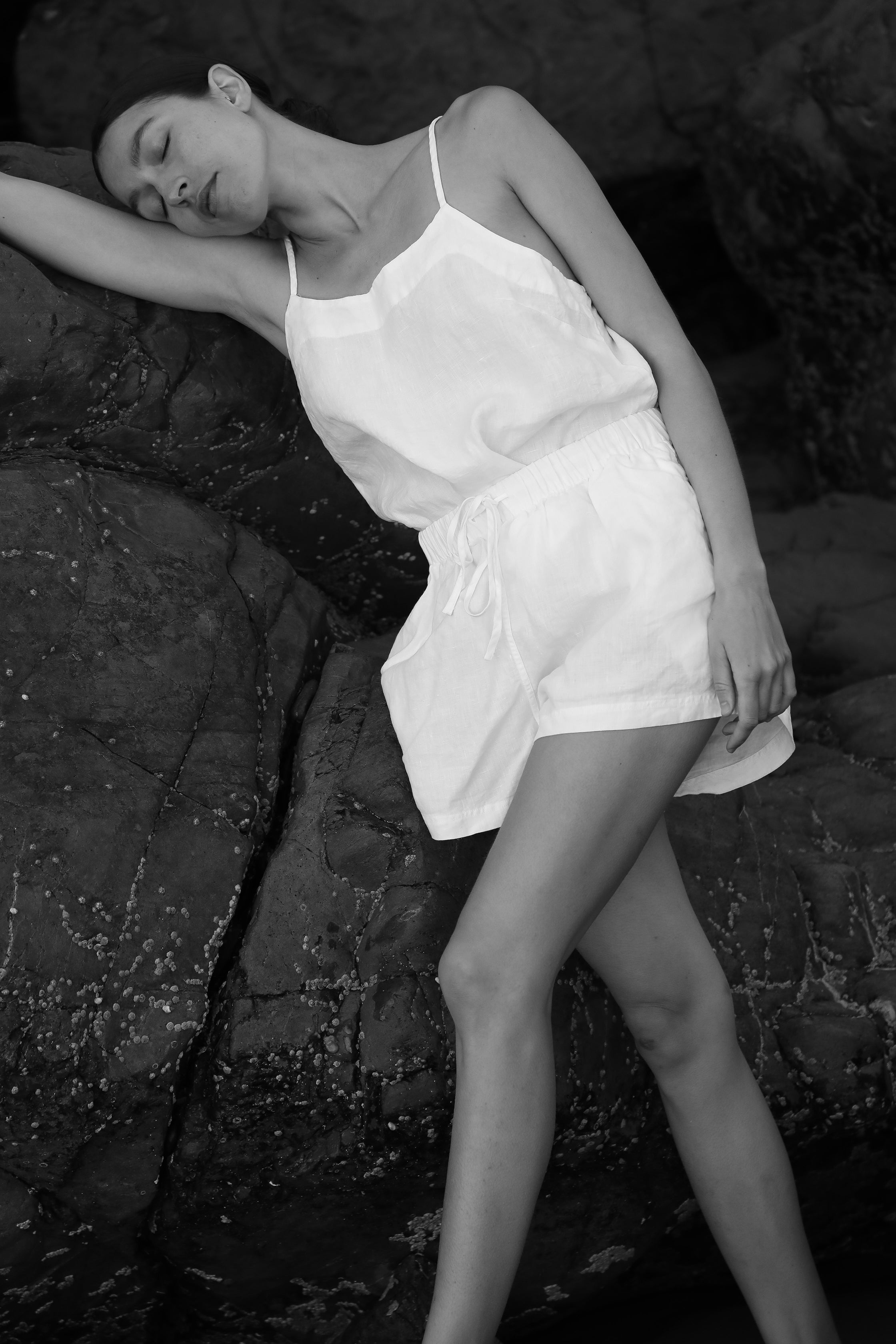 Relaxed Linen Short | Sundae White $135