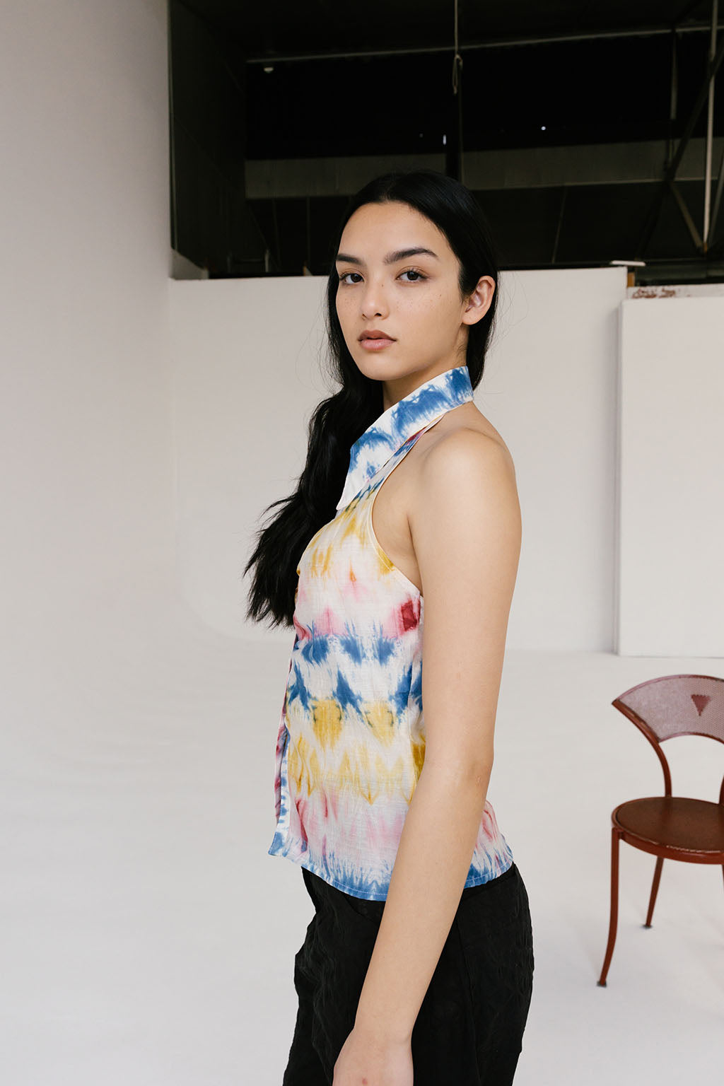 Mame Halter Shirt | Sundown $245
