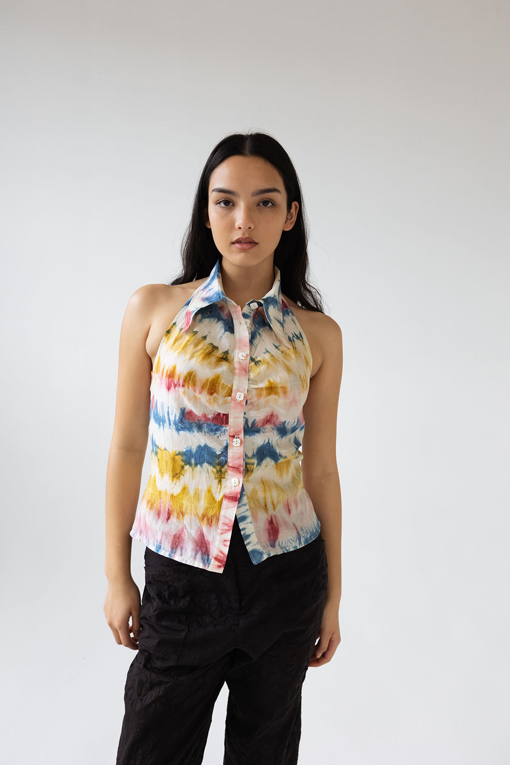 Mame Halter Shirt | Sundown $245