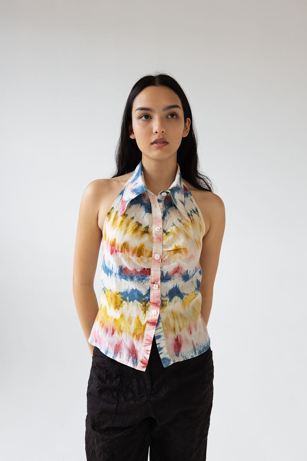 Mame Halter Shirt | Sundown $245