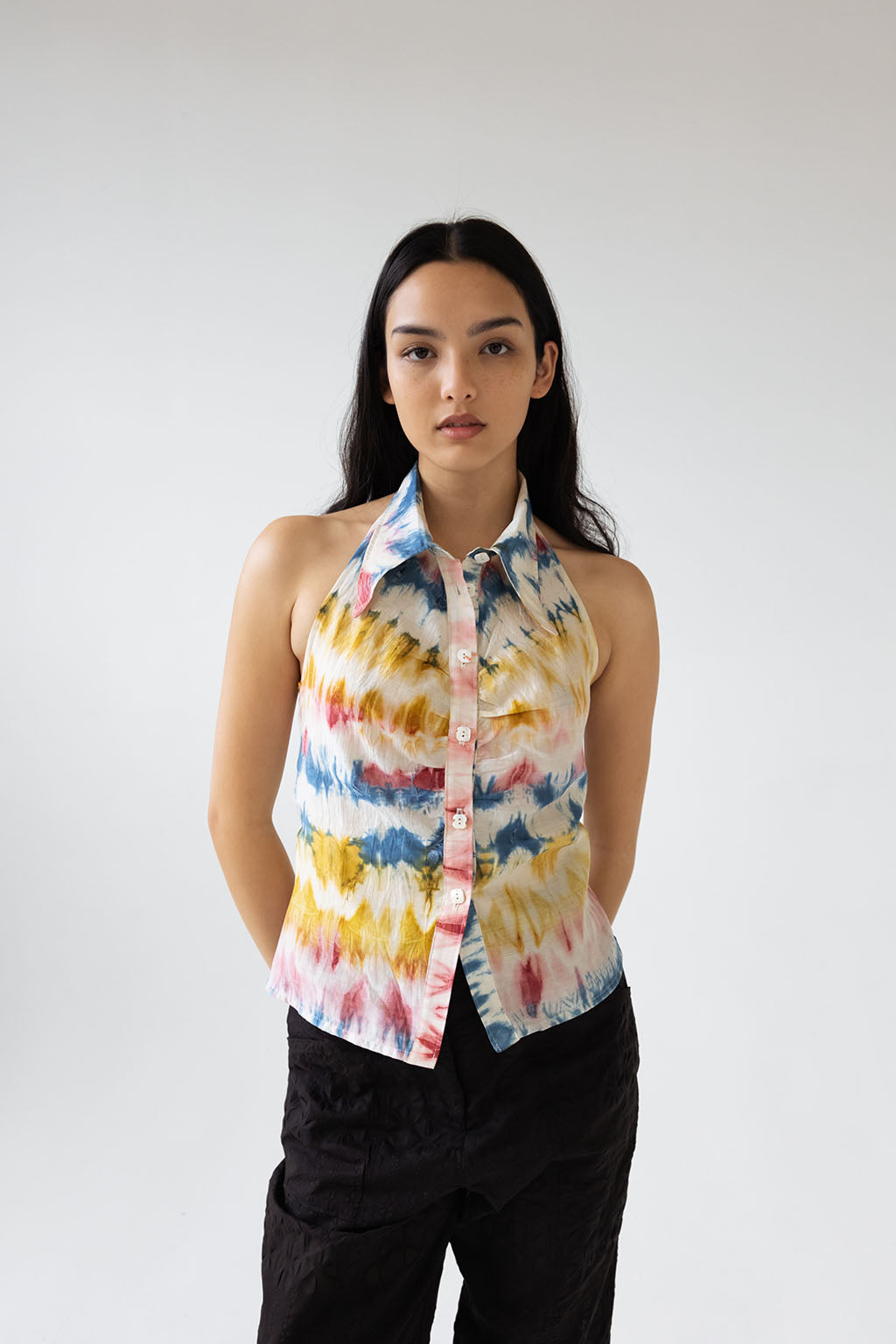 Mame Halter Shirt | Sundown $245
