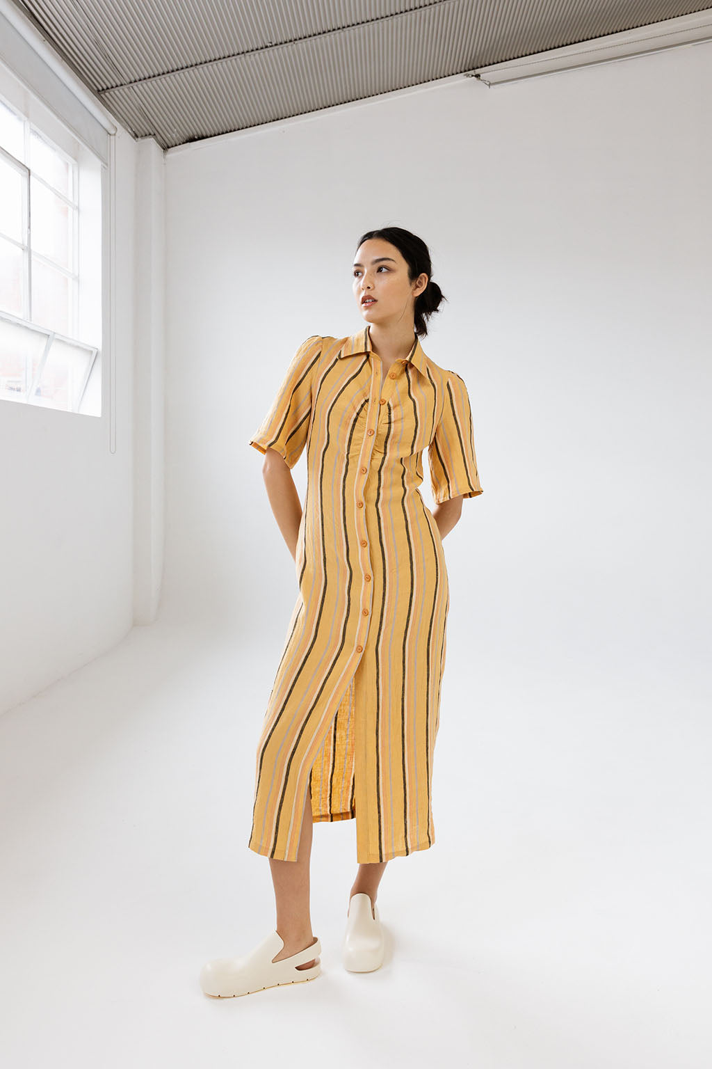 Mari Dress | Earth Stripe $395