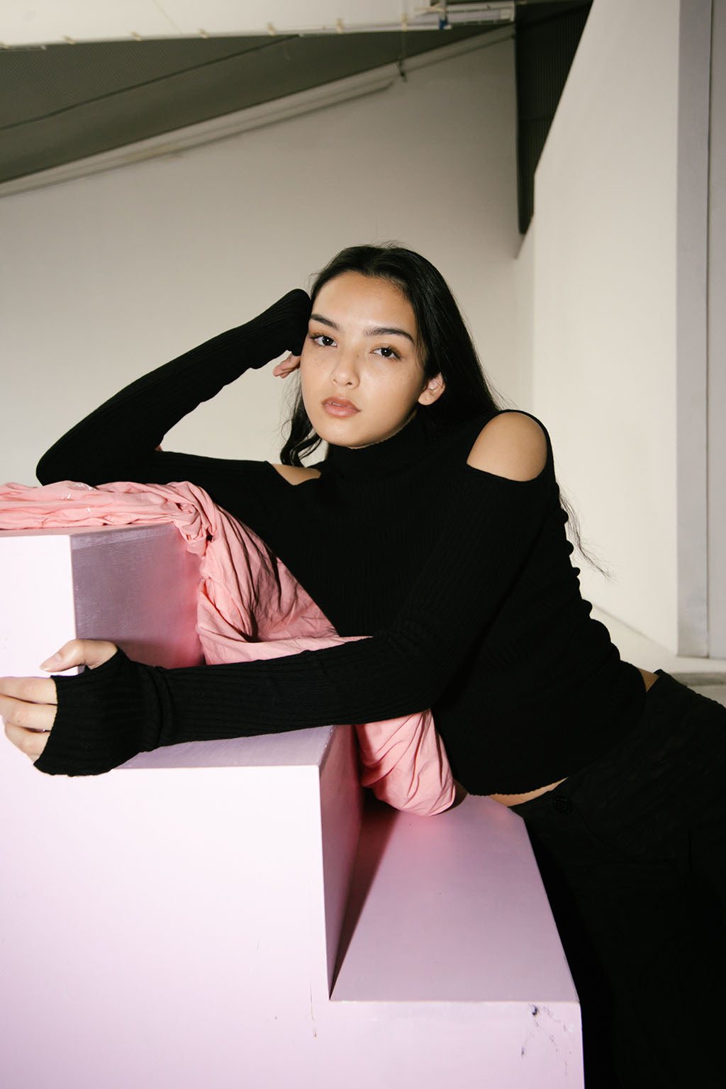 Noya Cold Shoulder Knit | Black $260
