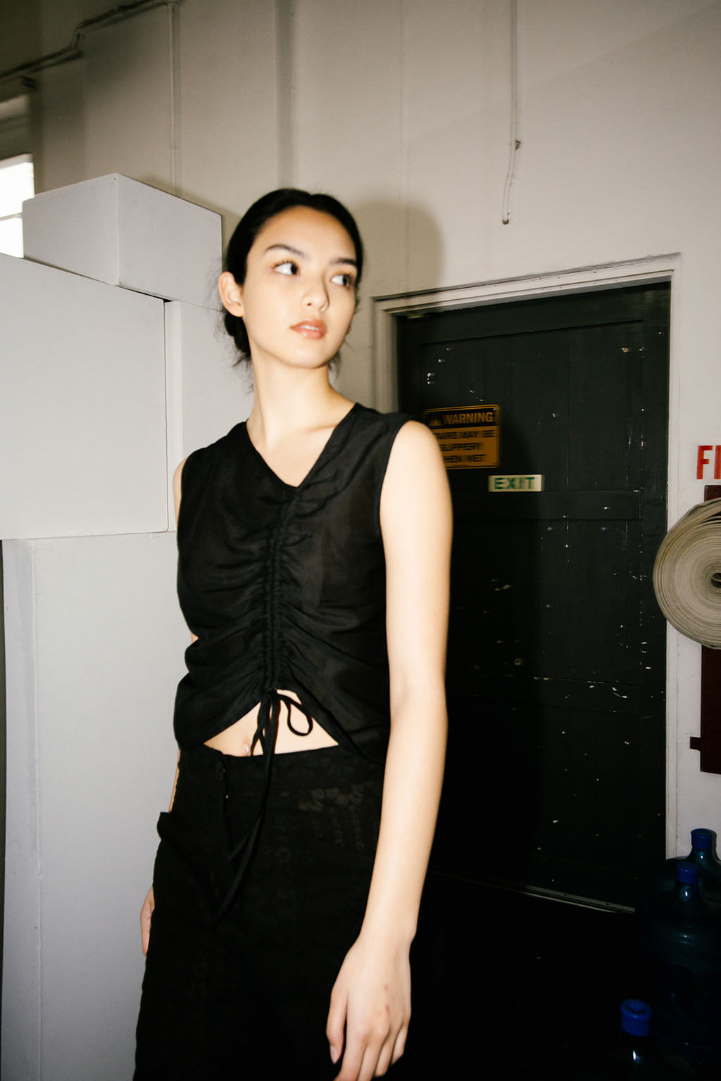 Rosie Sleeveless Shirt | Black $250