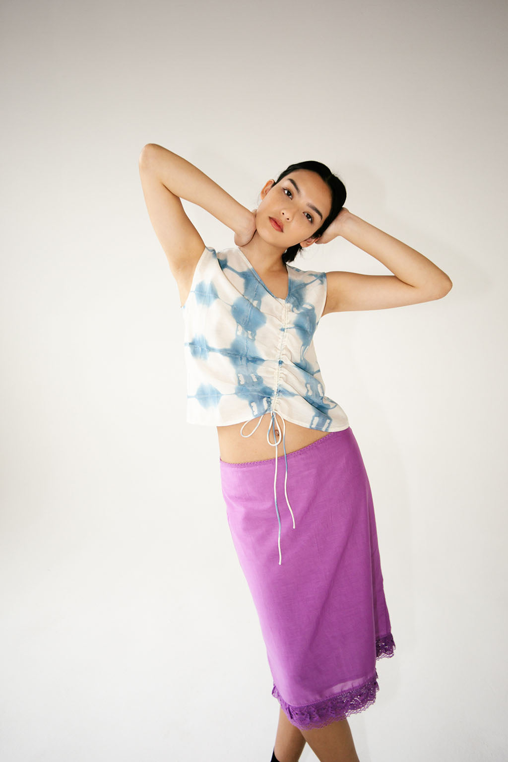 Rosie Sleeveless Shirt | Indigo $265