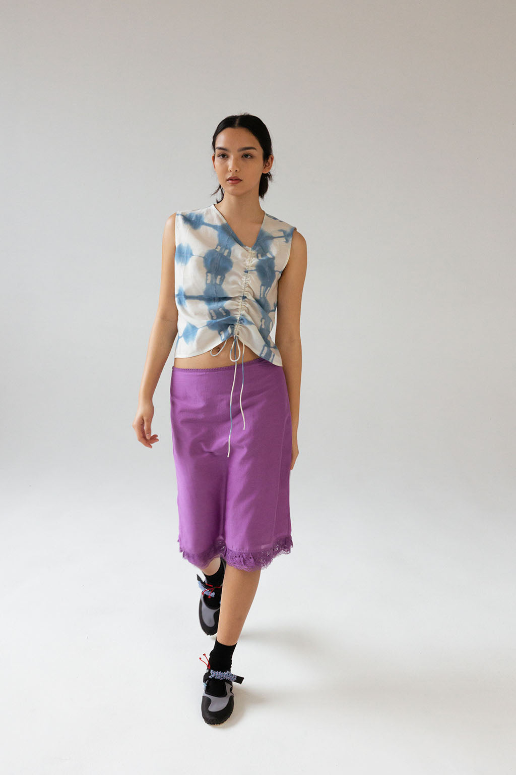 Rosie Sleeveless Shirt | Indigo $265