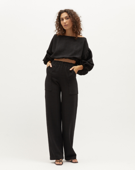 Louie Crop | Black | Tweed $265