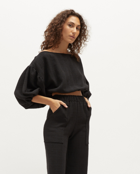 Louie Crop | Black | Tweed $265