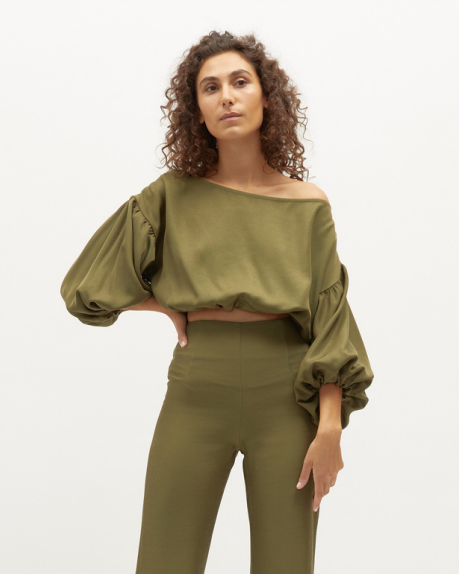 Louie Crop | Olive | Twill $265