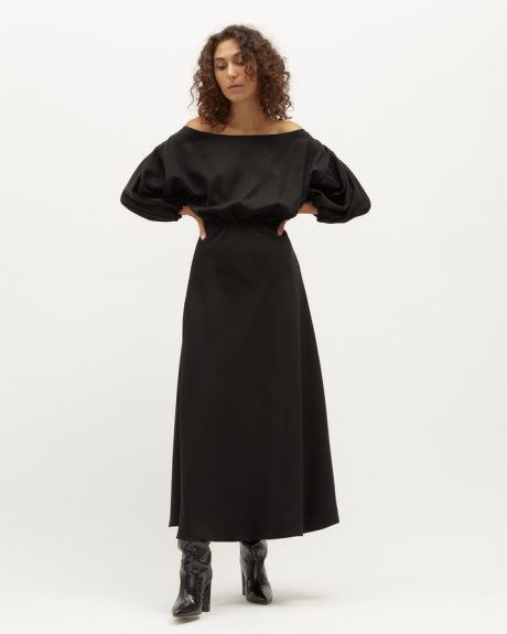 Louie Dress | Black Twill $340