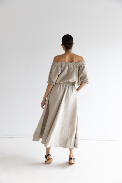 Ruffle Linen Top | Natural $215