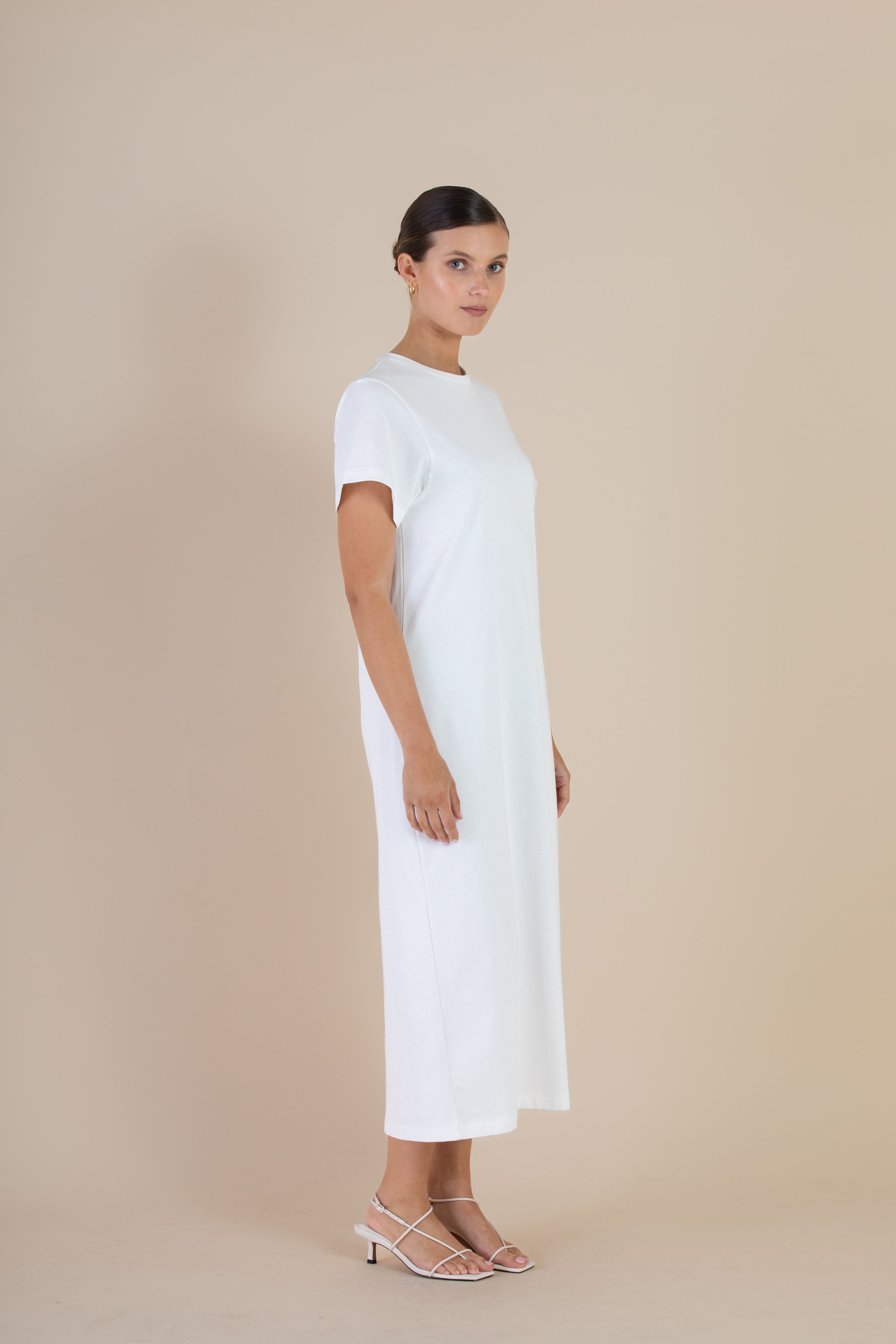 The Ada Tee Dress | White $150
