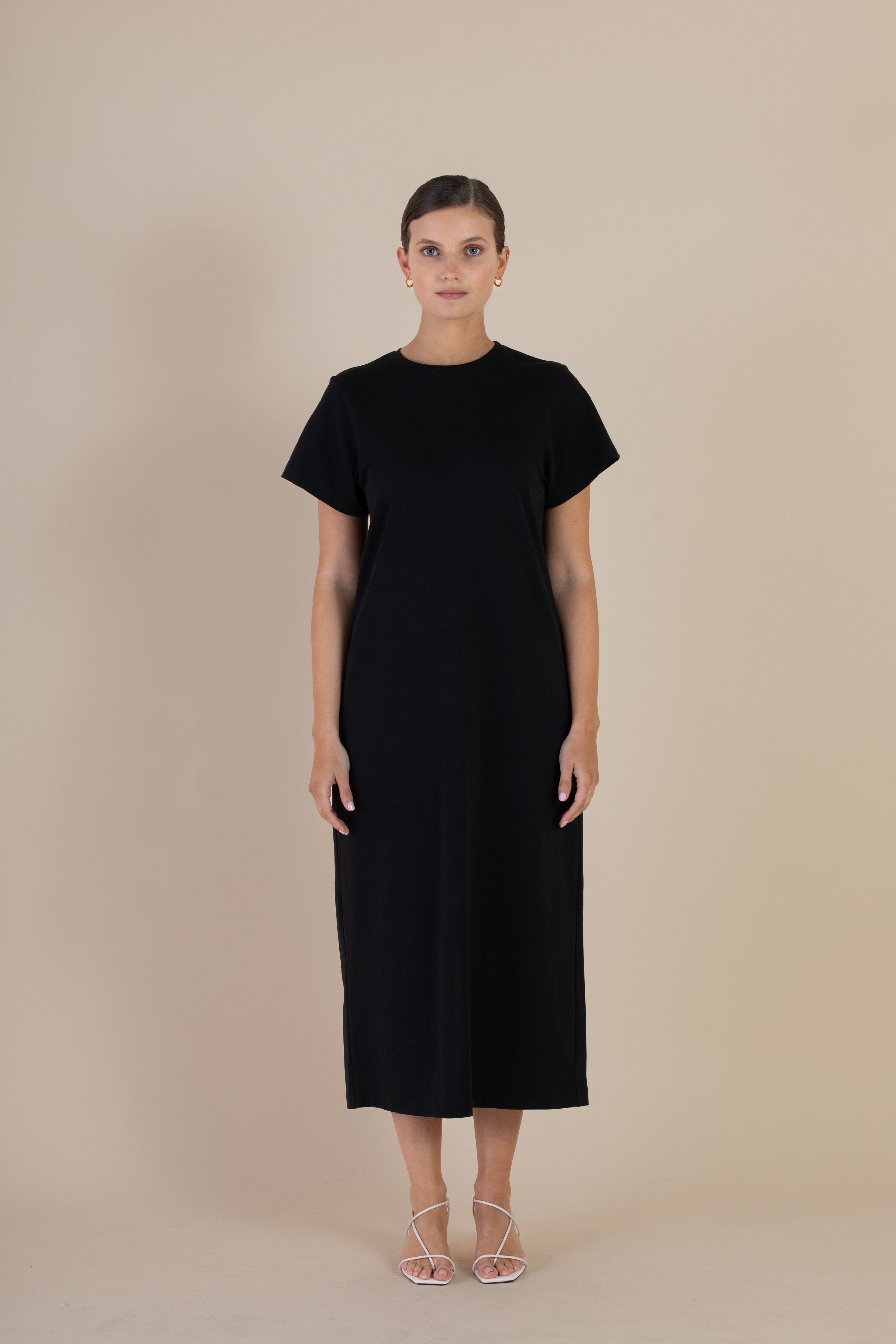 The Ada Tee Dress | Black $150
