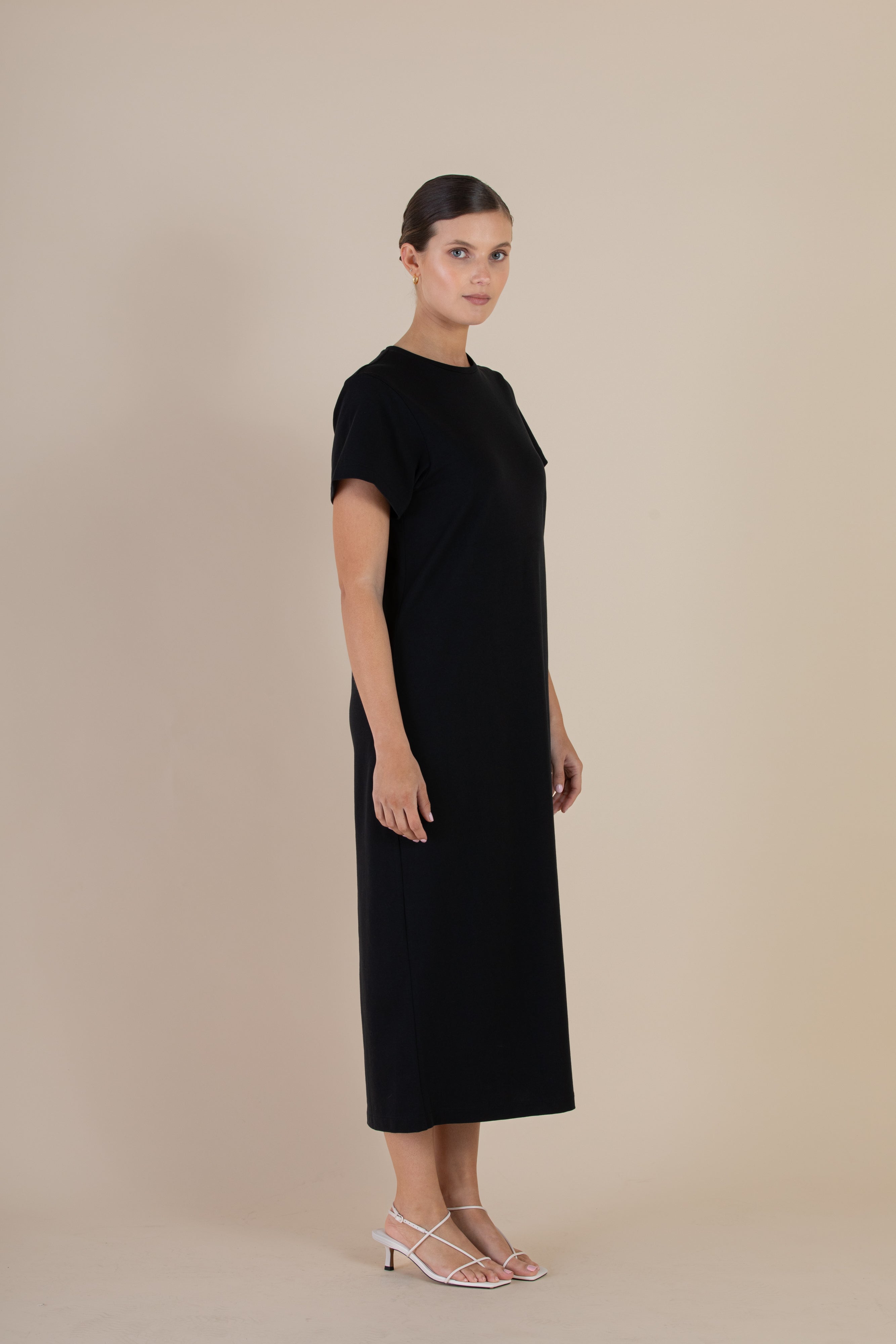 The Ada Tee Dress | Black $150