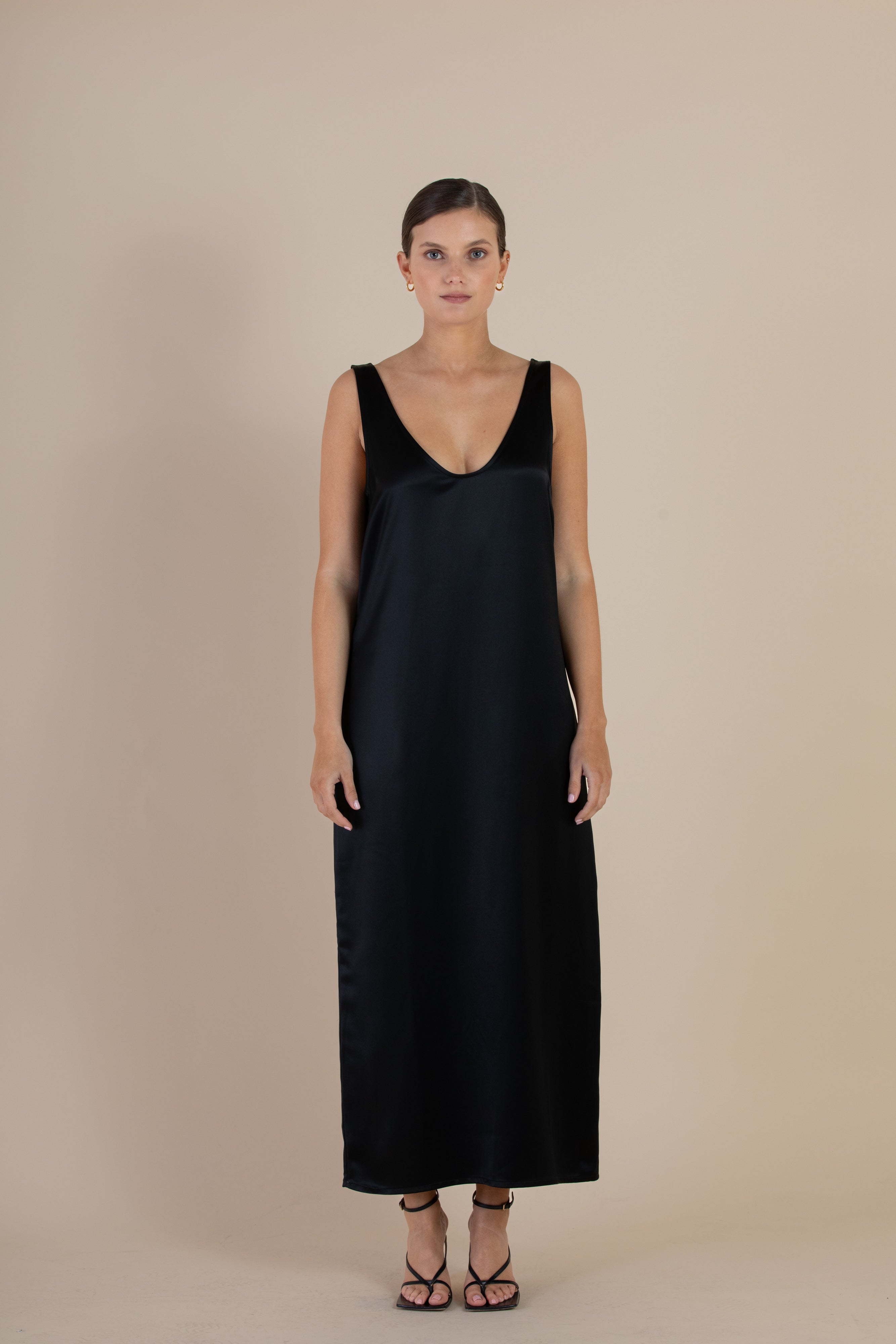 The Cora Slip Dress | Black $350