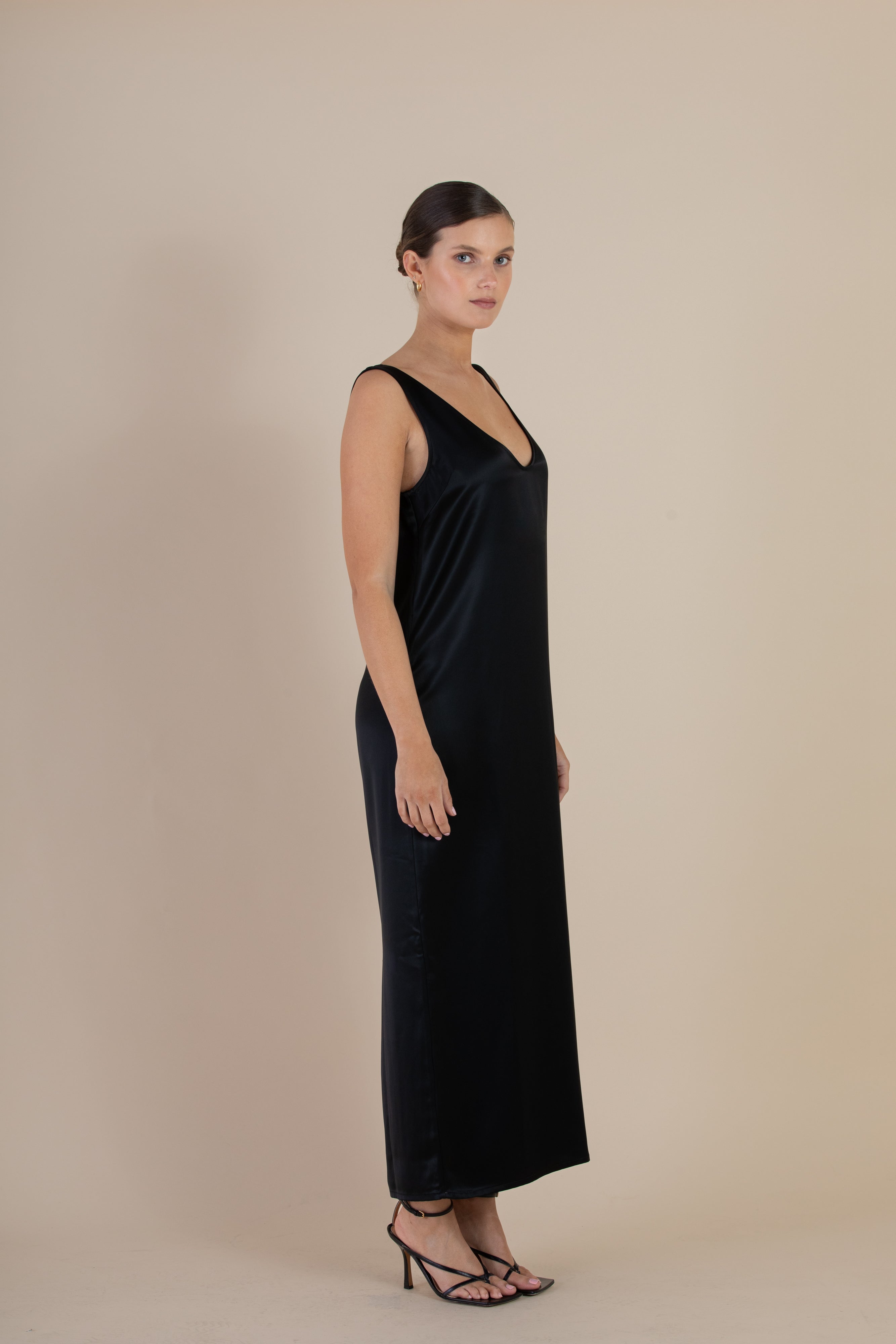 The Cora Slip Dress | Black $350