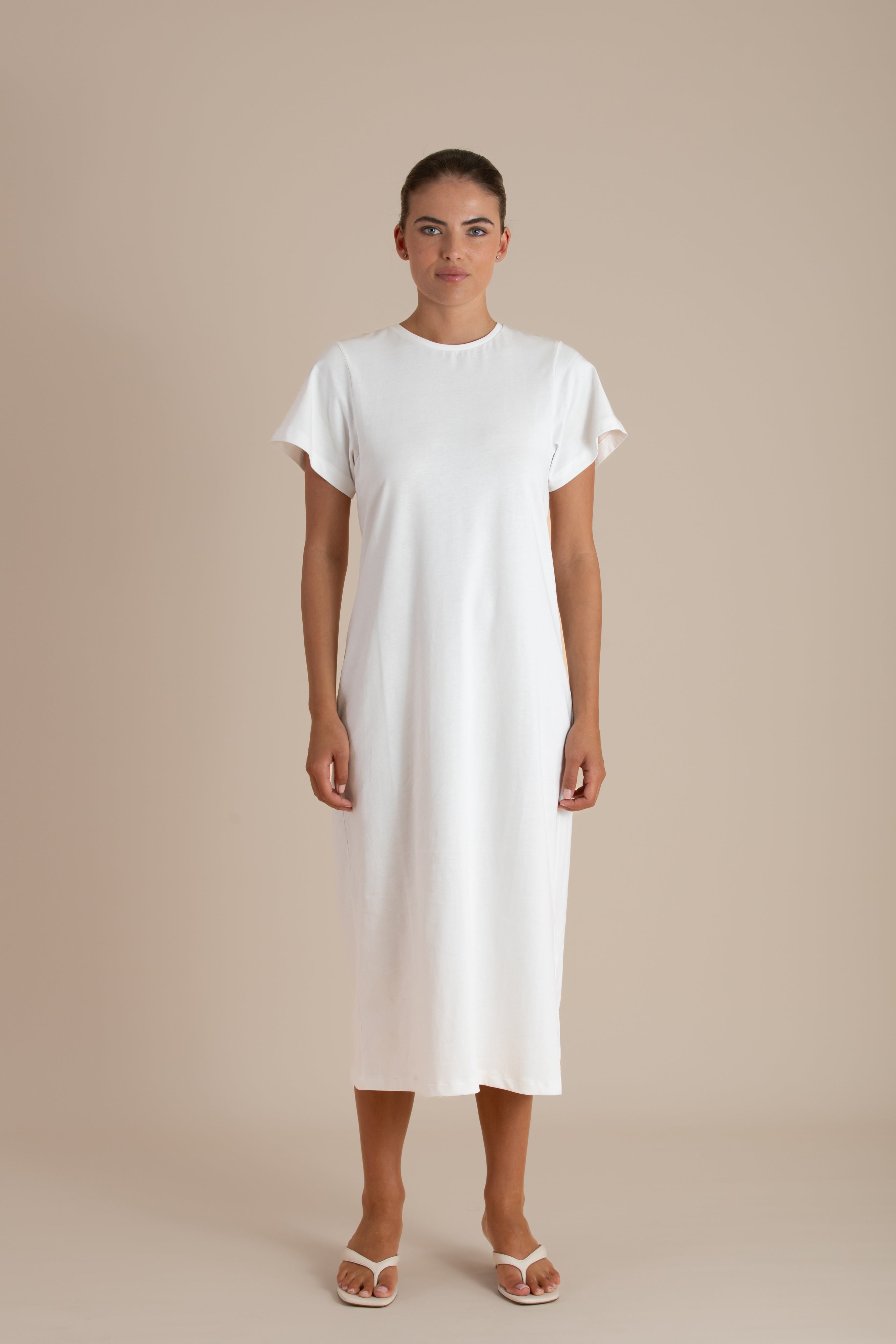 The Ada Tee Dress | White $150