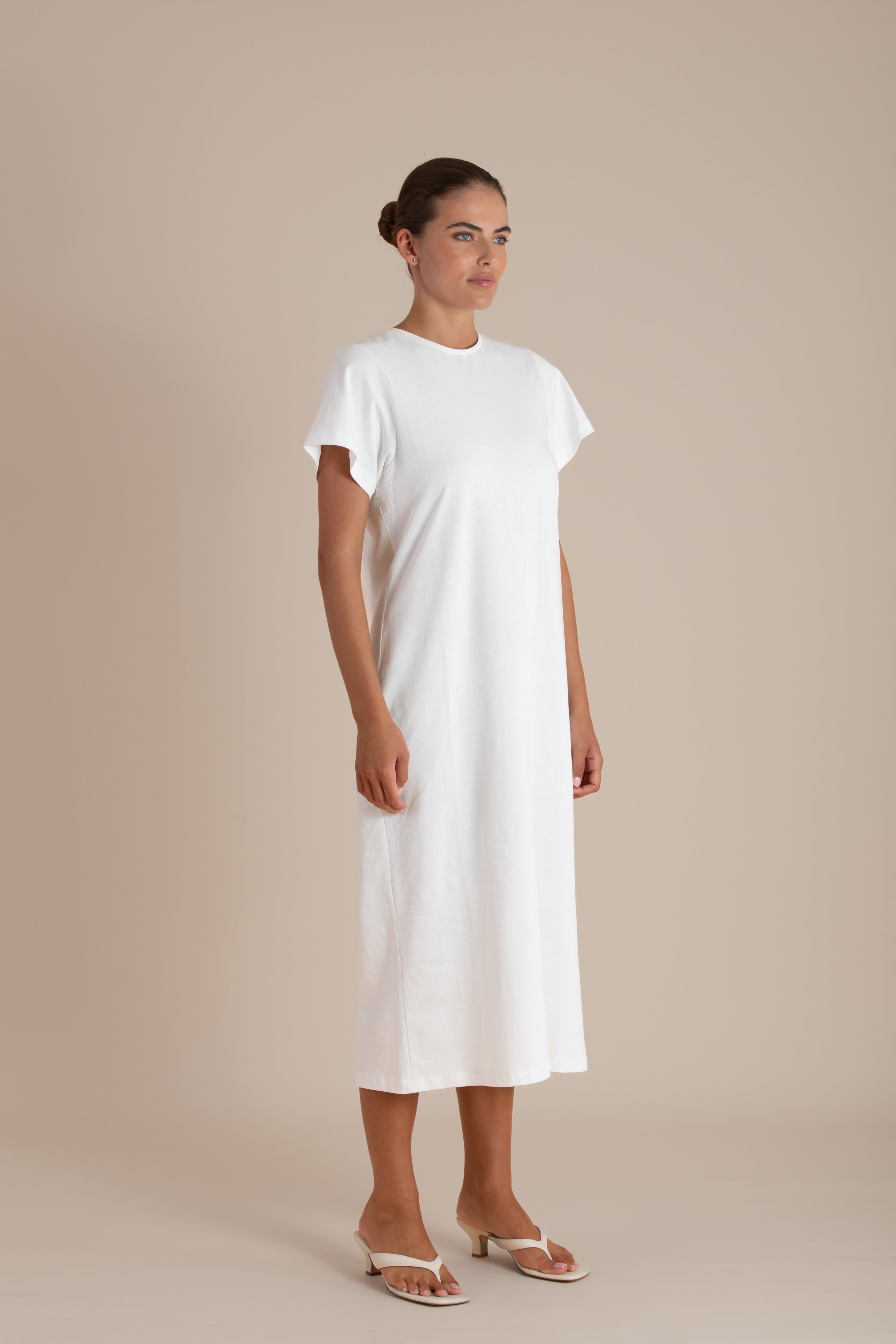 The Ada Tee Dress | White $150