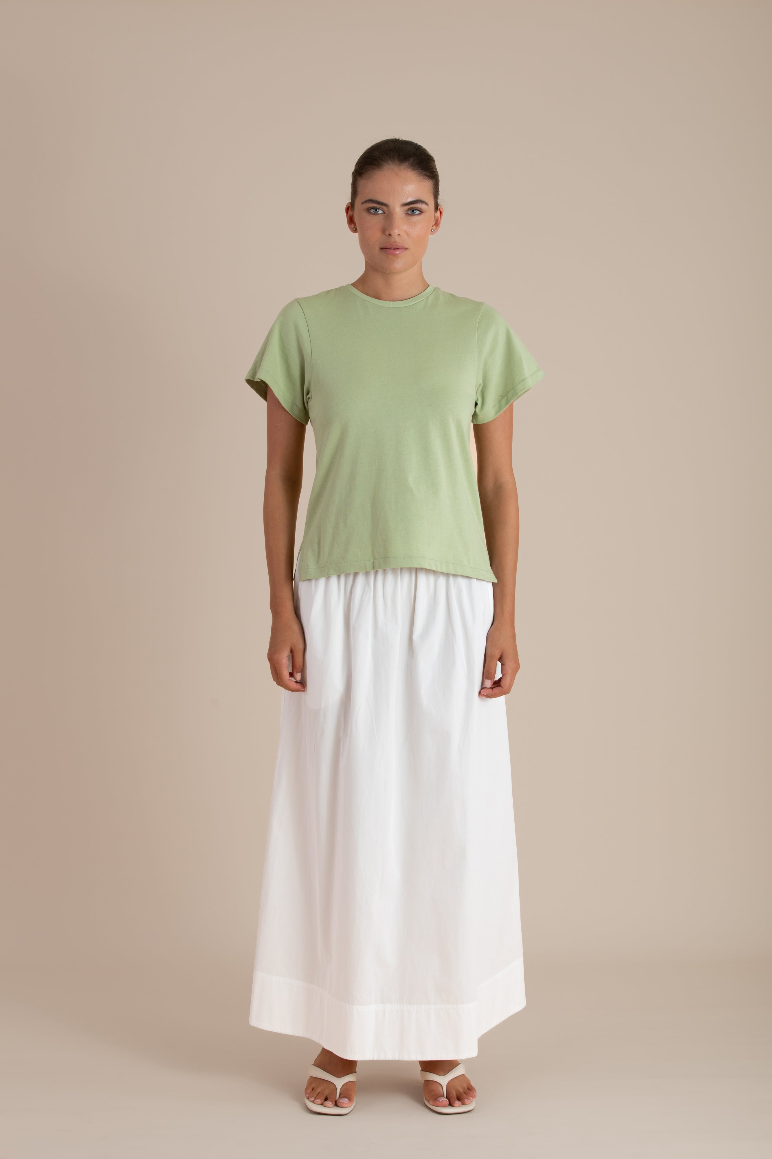 The Celeste Tee | Matcha $100