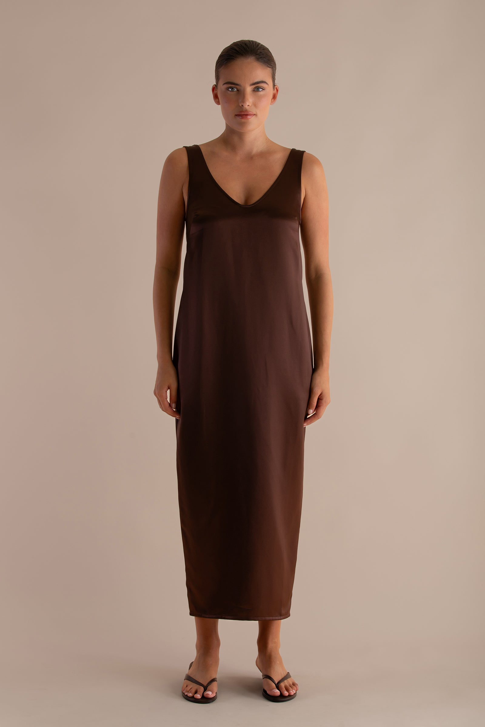 The Cora Slip Dress | Cacao $350